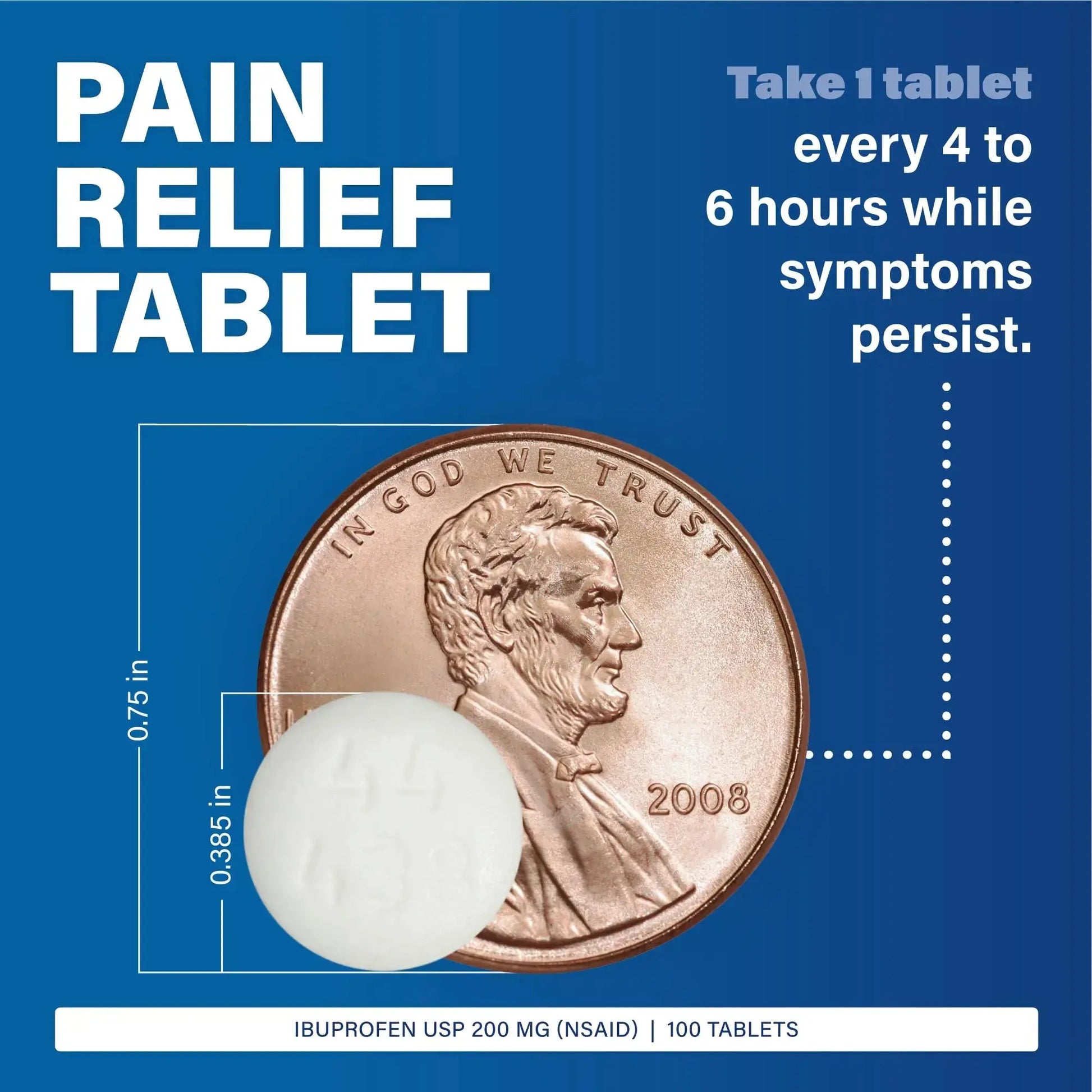 MAJOR Dye-Free Ibuprofen Tablets 200 mg - Helps Temporarily Reduce Fevers - Offers Pain Relief - 100 Tablets (1-Pack) MAJORAu supplements