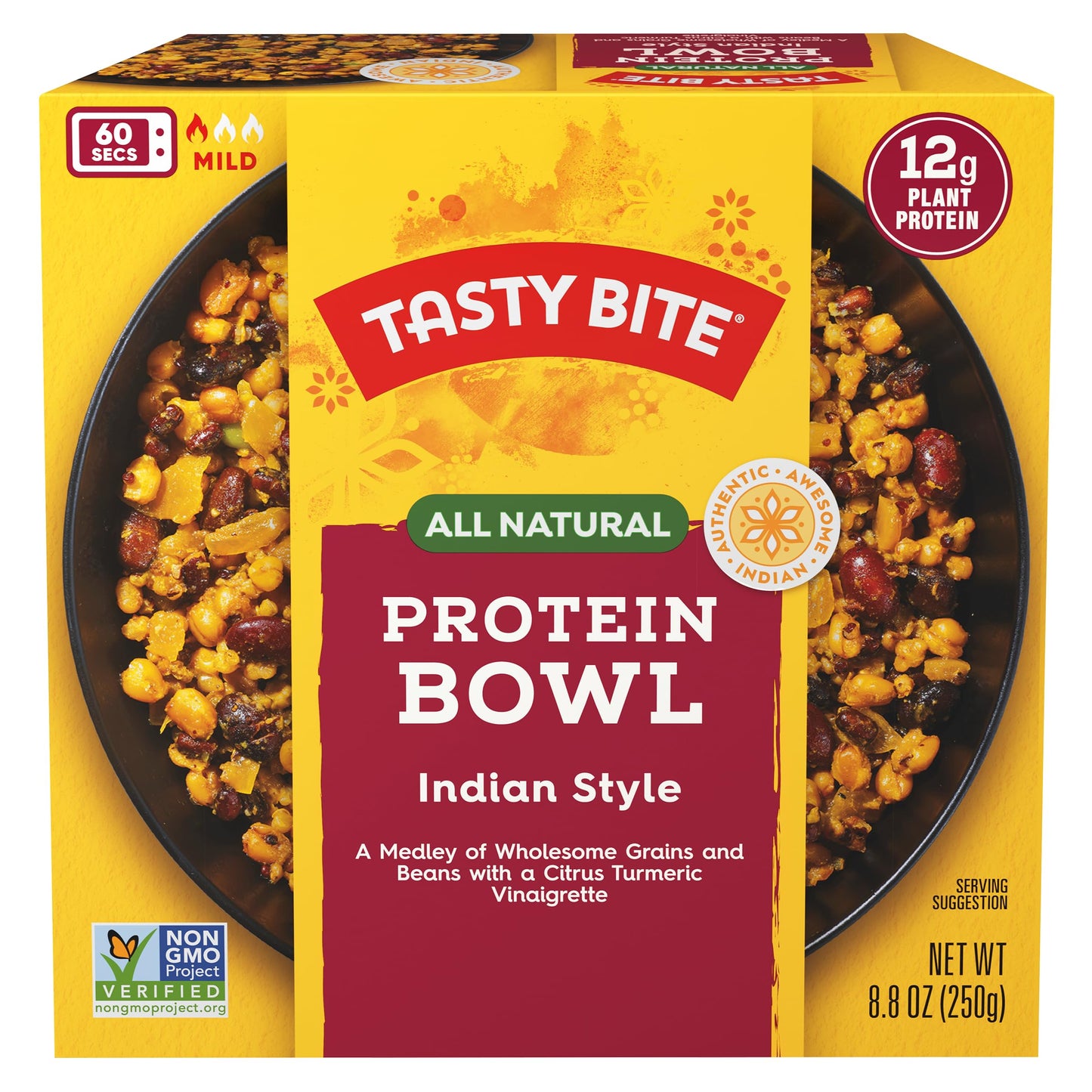 TASTY BITE Indian Protein Bowl, 8.8 Ounce, Pack of 6, Ready to Eat, Microwaveable TASTY BITEUS supplements
