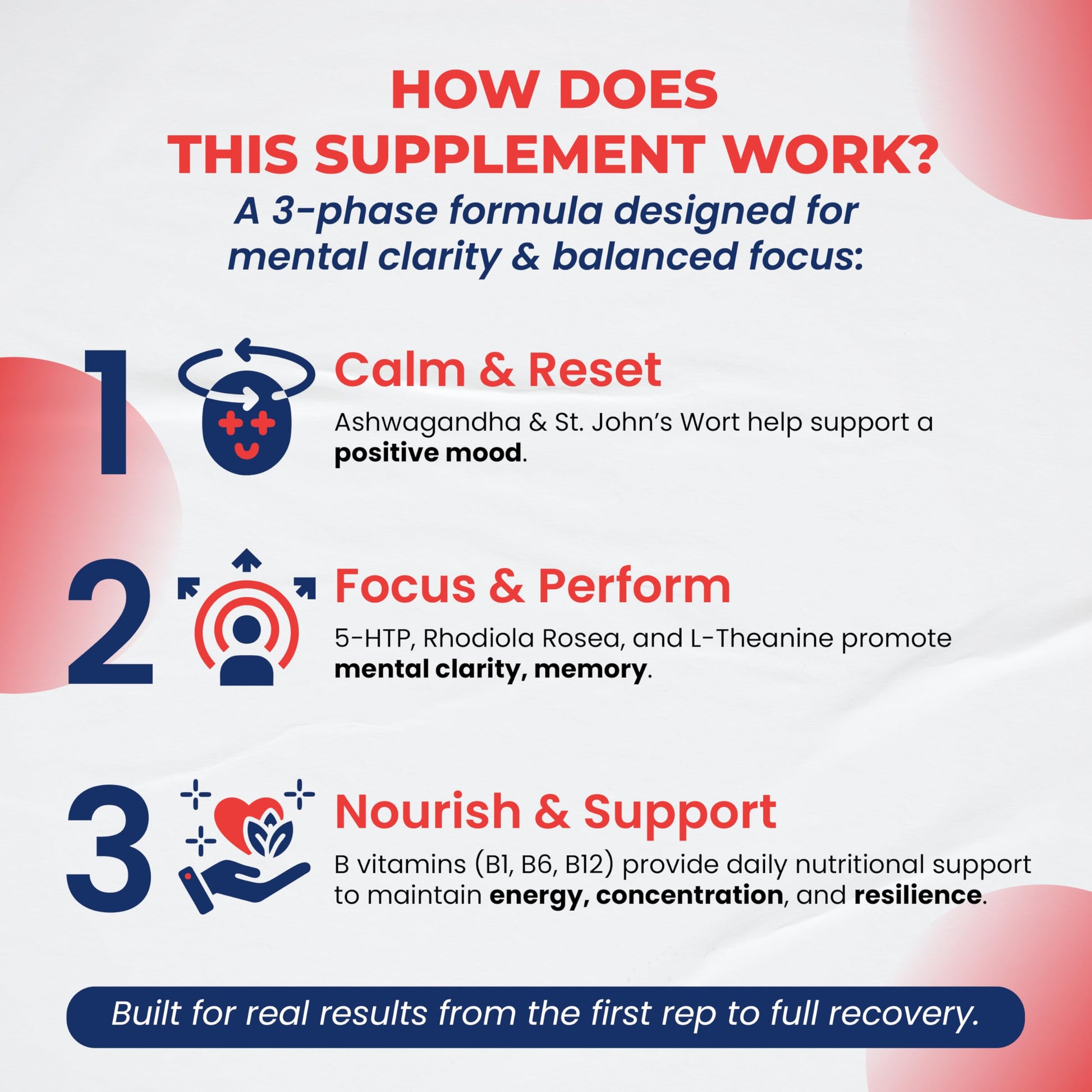 Dopamine Focus Supplement Ashwagandha 5-HTP Rhodiola Rosea St. John's Wort - Increase Memory Clarity Focus Restore Relax with VIT B1, B6, B12, L-Theanine ULTRA HERBSAu supplements