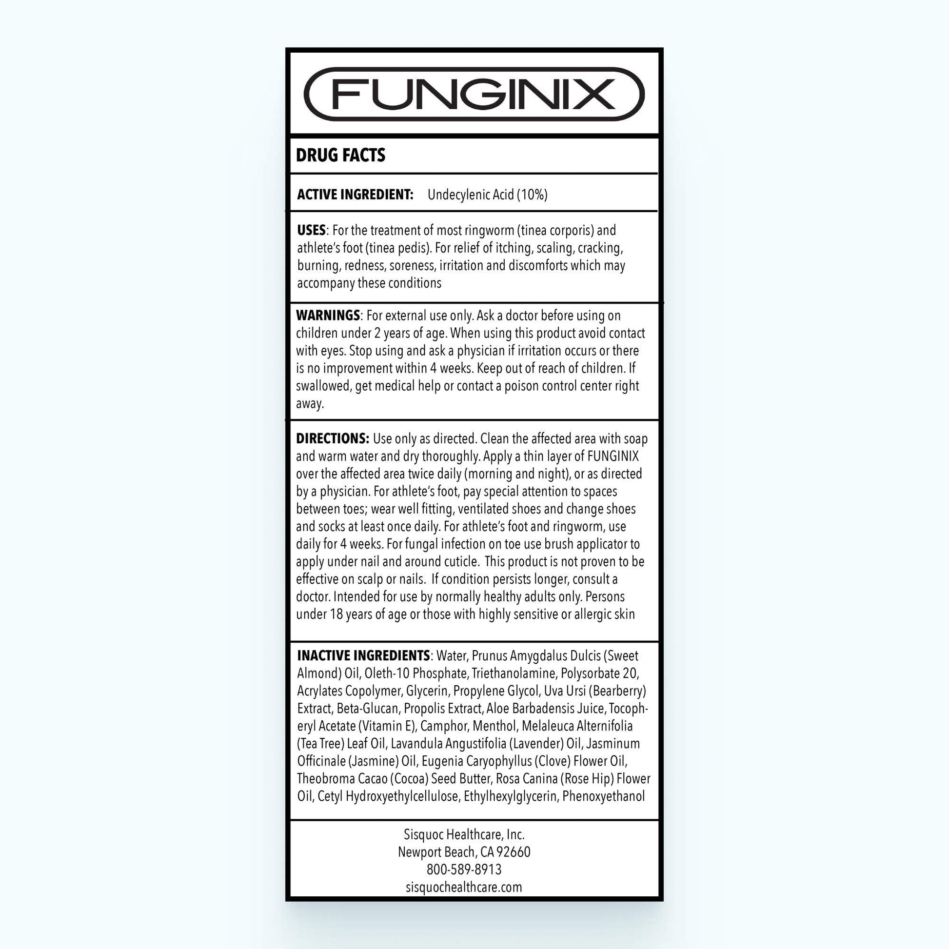 FUNGINIX Healthy Nail Formula - Finger And Toe Fungus Treatment, Made In USA, Foot FUNGINIXUS supplements