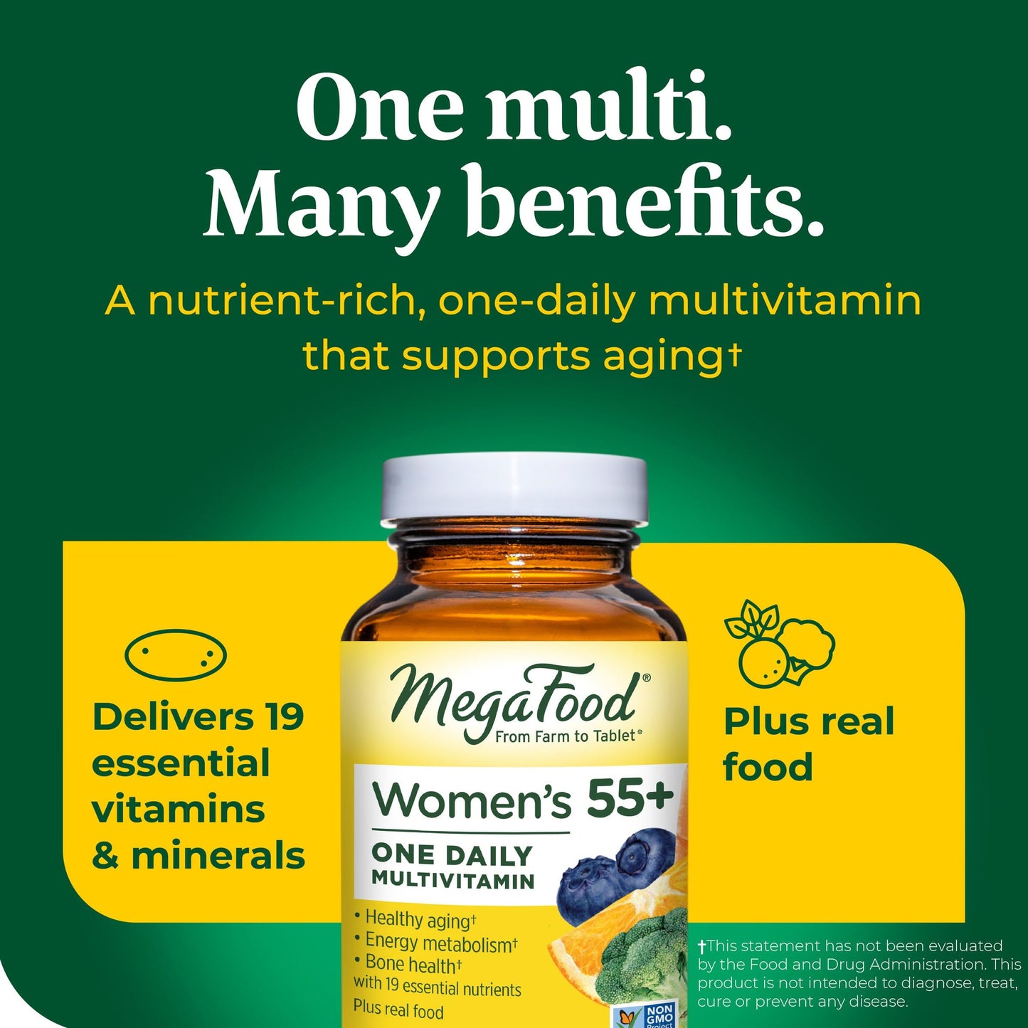 MegaFood Women's 55+ One Daily Multivitamin for Women with Vitamin A, Vitamin C MegaFoodUS supplements