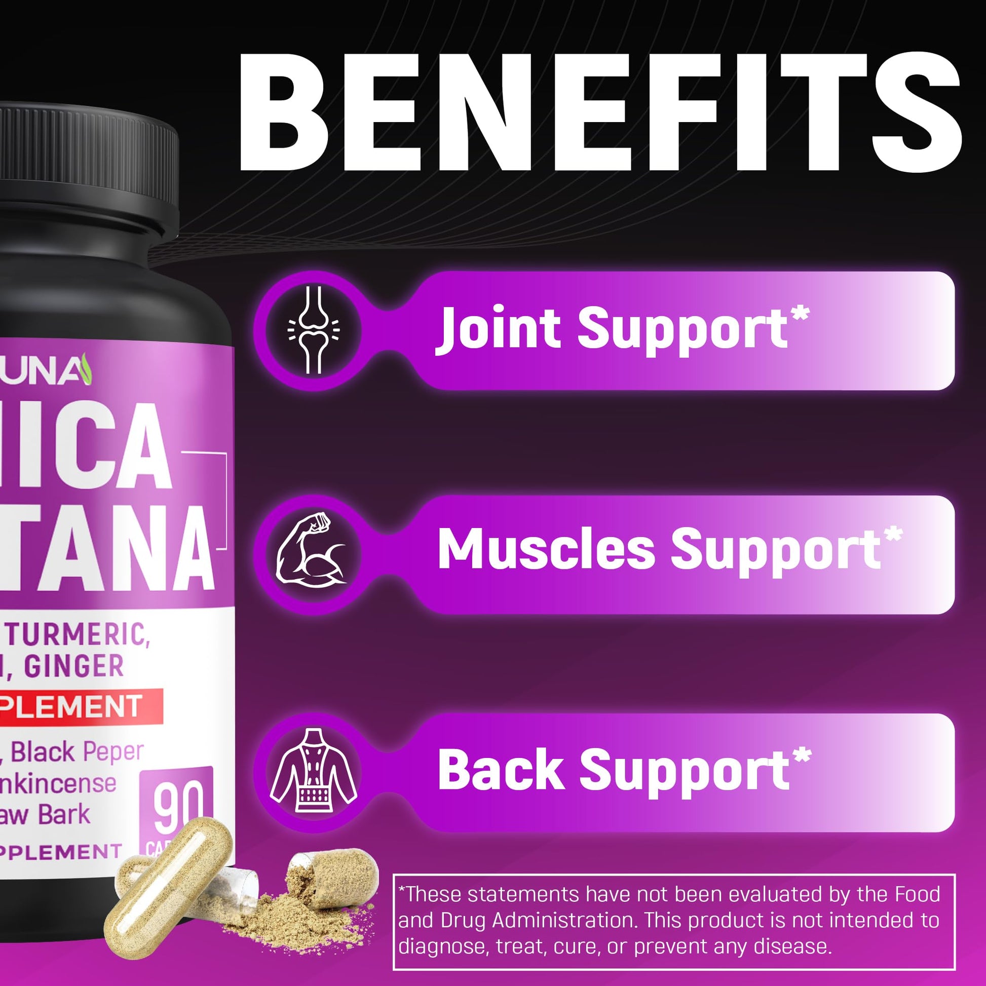 Arnica Capsules with Arnica, Grape Seed, Turmeric and More - 90 Capsules for 3 Months Supply CIVIMUNAAu supplements