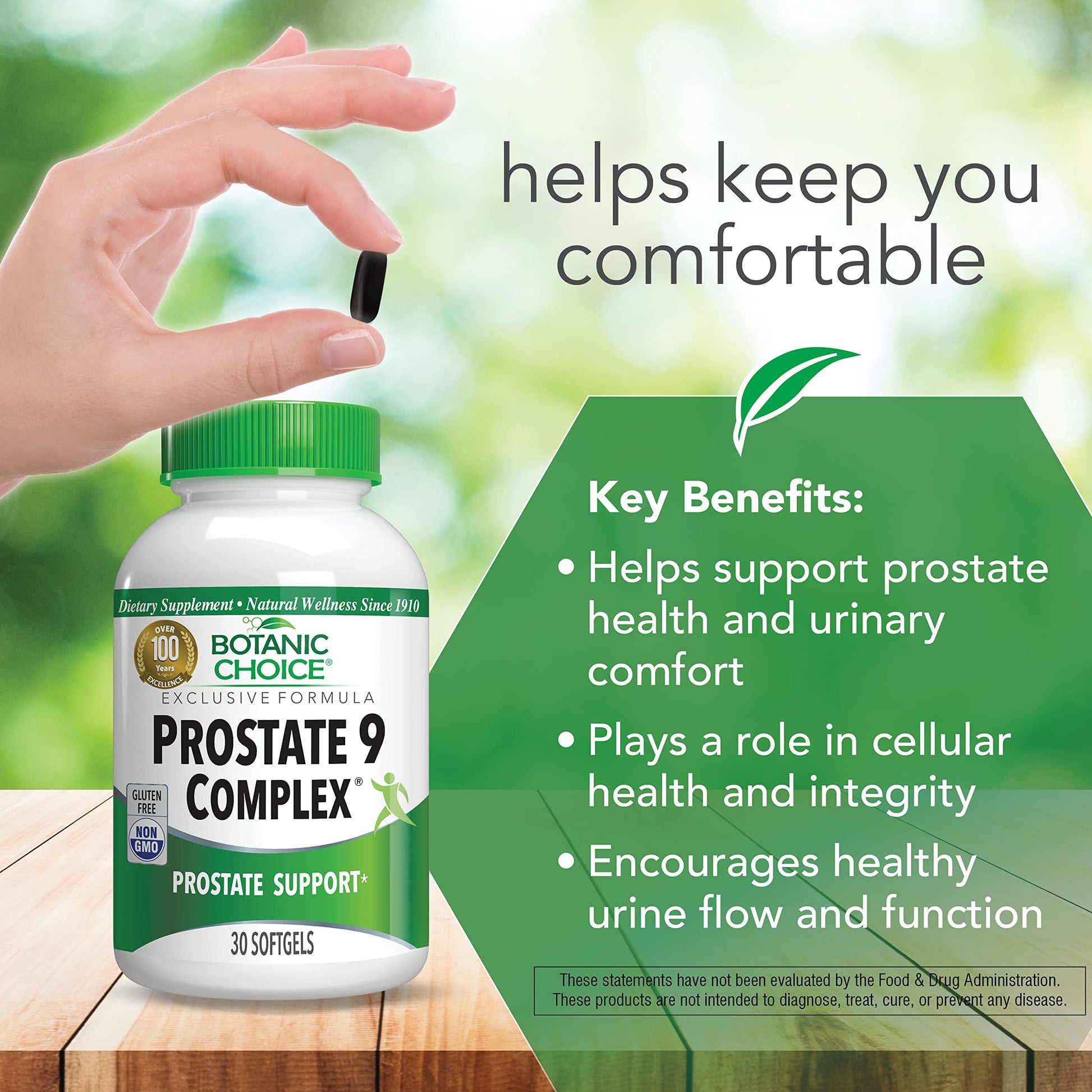 Botanic Choice Mega Fruits and Veggies Blend (60 Capsules) + Prostate 9 Complex (30 Softgels) Bundle - Energy Balance & Superfood Supplement + Urinary Flow & Cellular Health Botanic ChoiceAu supplements
