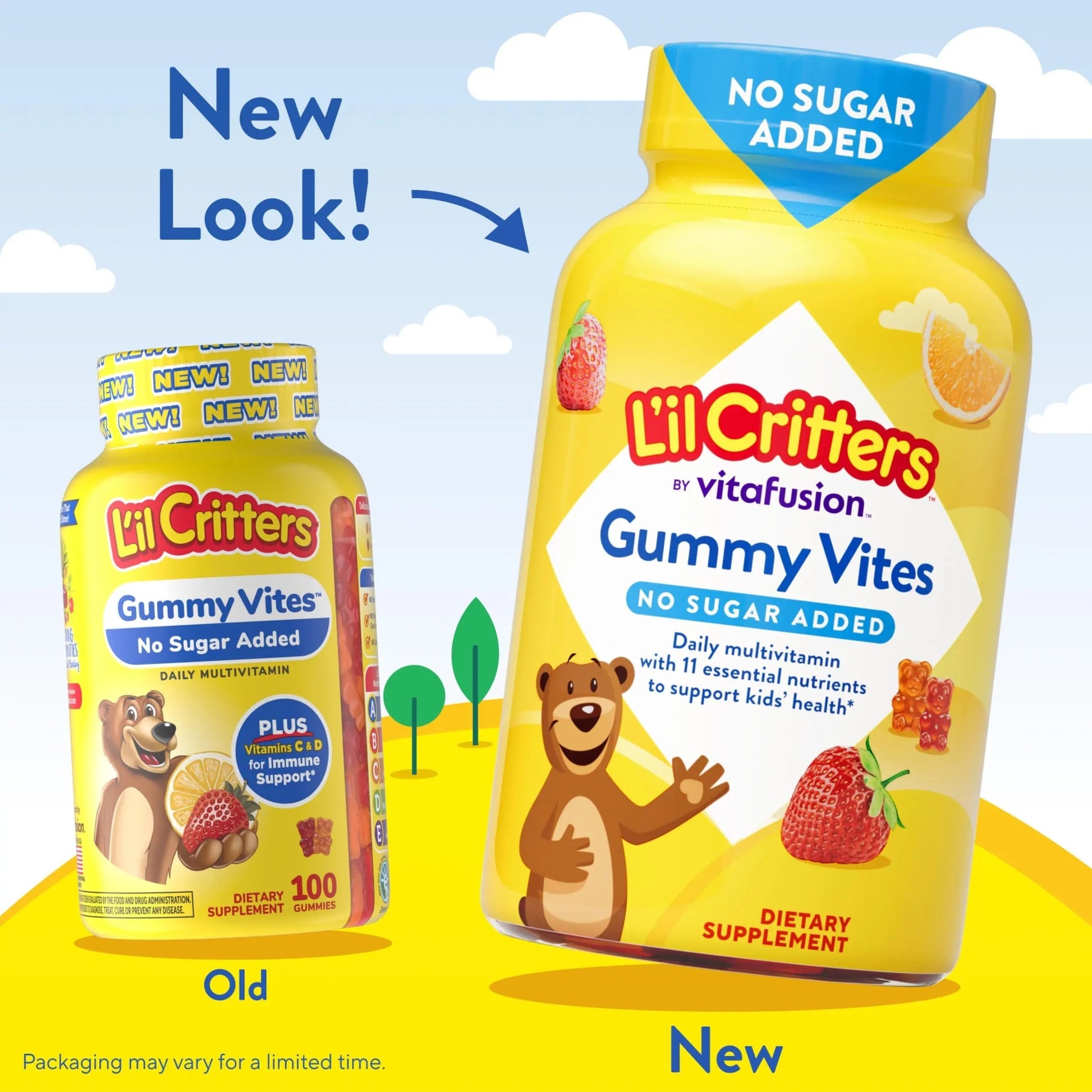 L’il Critters Gummy Vites No Sugar Added Daily Gummy Multivitamin for Ages 2+ Toddlers & Kids, Vitamin C, D3 for Immune Lil CrittersAu supplements