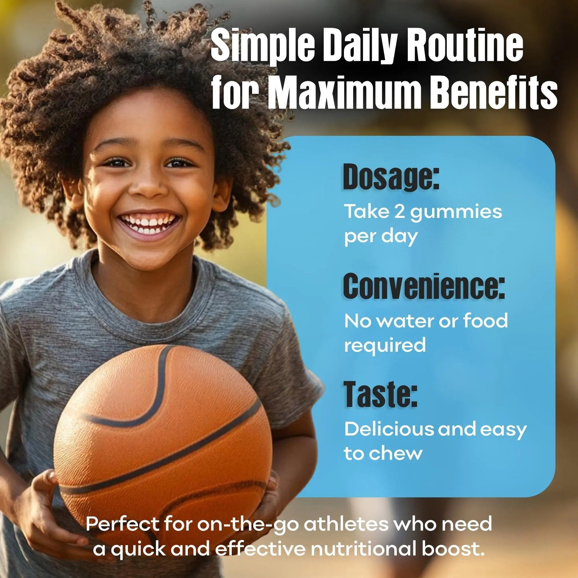 Youth Athletic Gummies – Kids Multivitamin Gummies with Essential Nutrients, Immune & Energy Support, Vegan & Gelatin-Free IMPACTAu supplements