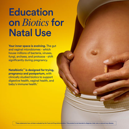 Ritual Natalbiotic™ Microbiome Support†* Biotics for Mom & Baby. Formulated to Support Digestive Health, Vaginal Health, and Baby’s Immune Health.* Designed with OB/GYNs‡. Non-GMO, Vegan, 30 Days RitualUS supplements