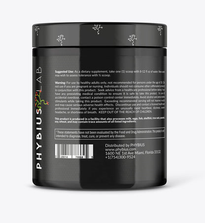 PHYBIUS Lab AM Pre-Workout (Sour Watermelon) Focus, Strength, Powder, 30 Servings PHYBIUS LabUS supplements