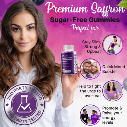 Premium Saffron Extract 88.5mg** Gummy - Appetite Control, Eye Support, Boost Energy Ceres NatureUS supplements