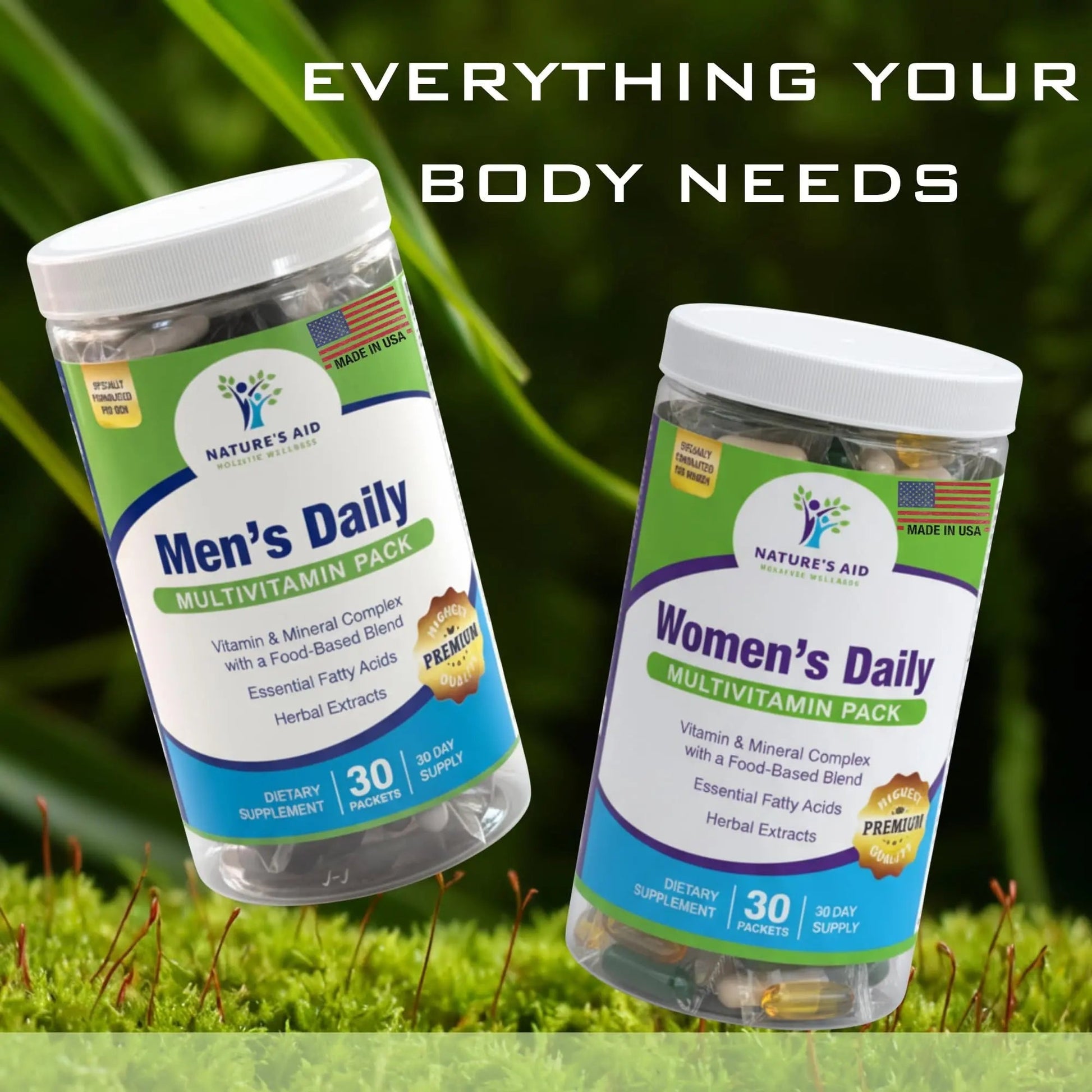 Nature’s Aid Women’s 7-30 Daily Multivitamin Packs for Energy, Focus & Performance Support | Natural Complete Vitamin Nature's Aid Holistic WellnessAu supplements