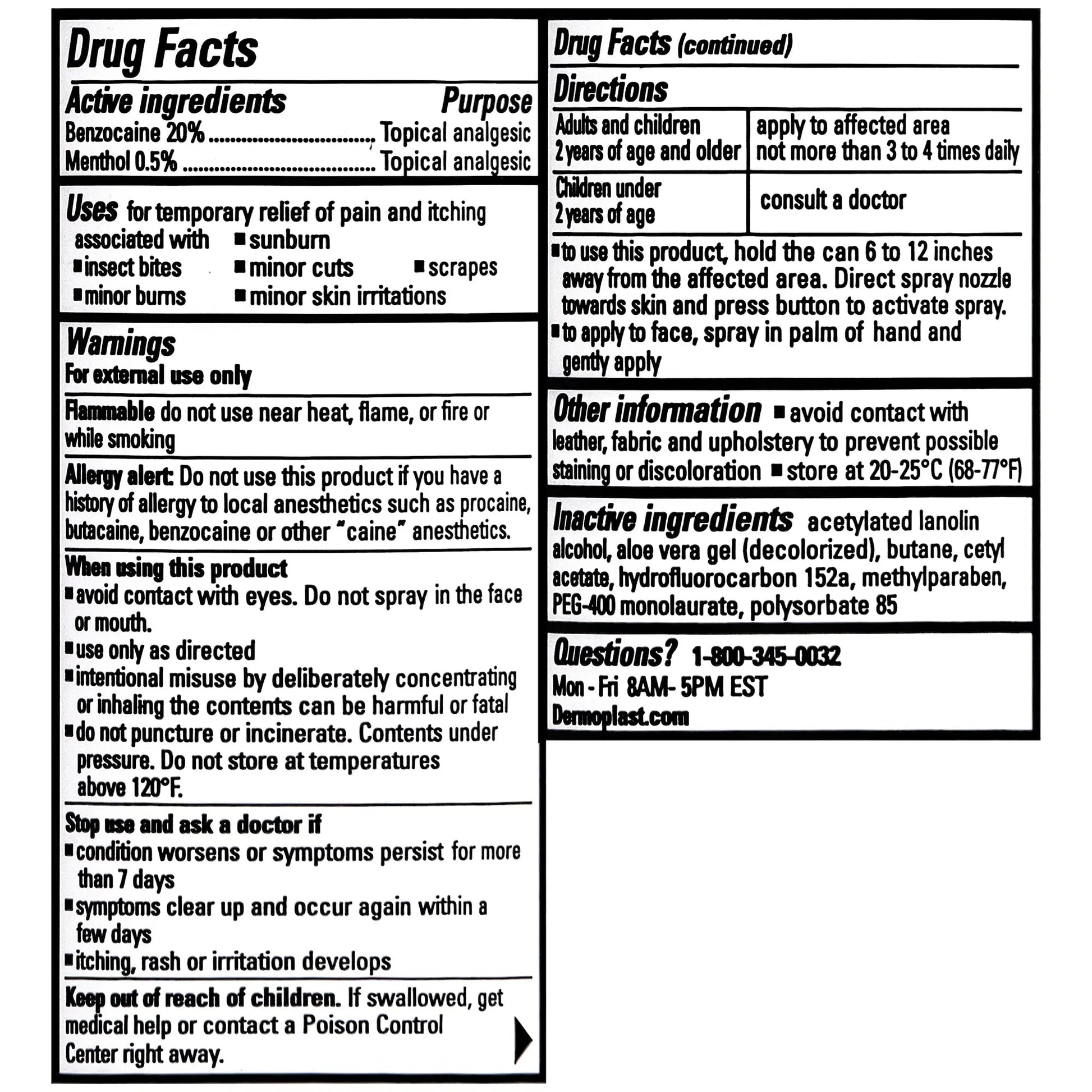 Dermoplast Pain, Burn & Itch Relief Spray for Minor Cuts, Burns and Bug Bites, 2.75 Oz (Packaging May Vary) DermoplastAu supplements