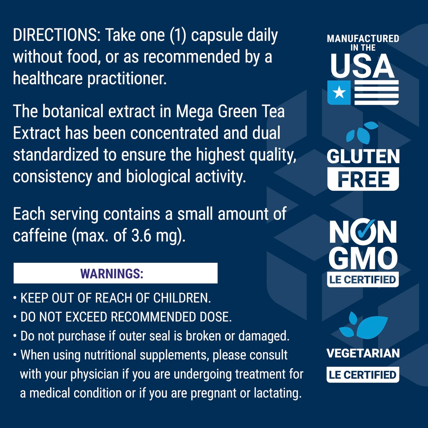Life Extension Decaffeinated Mega Green Tea Extract – Polyphenol-Rich, Cell Health Life ExtensionUS supplements