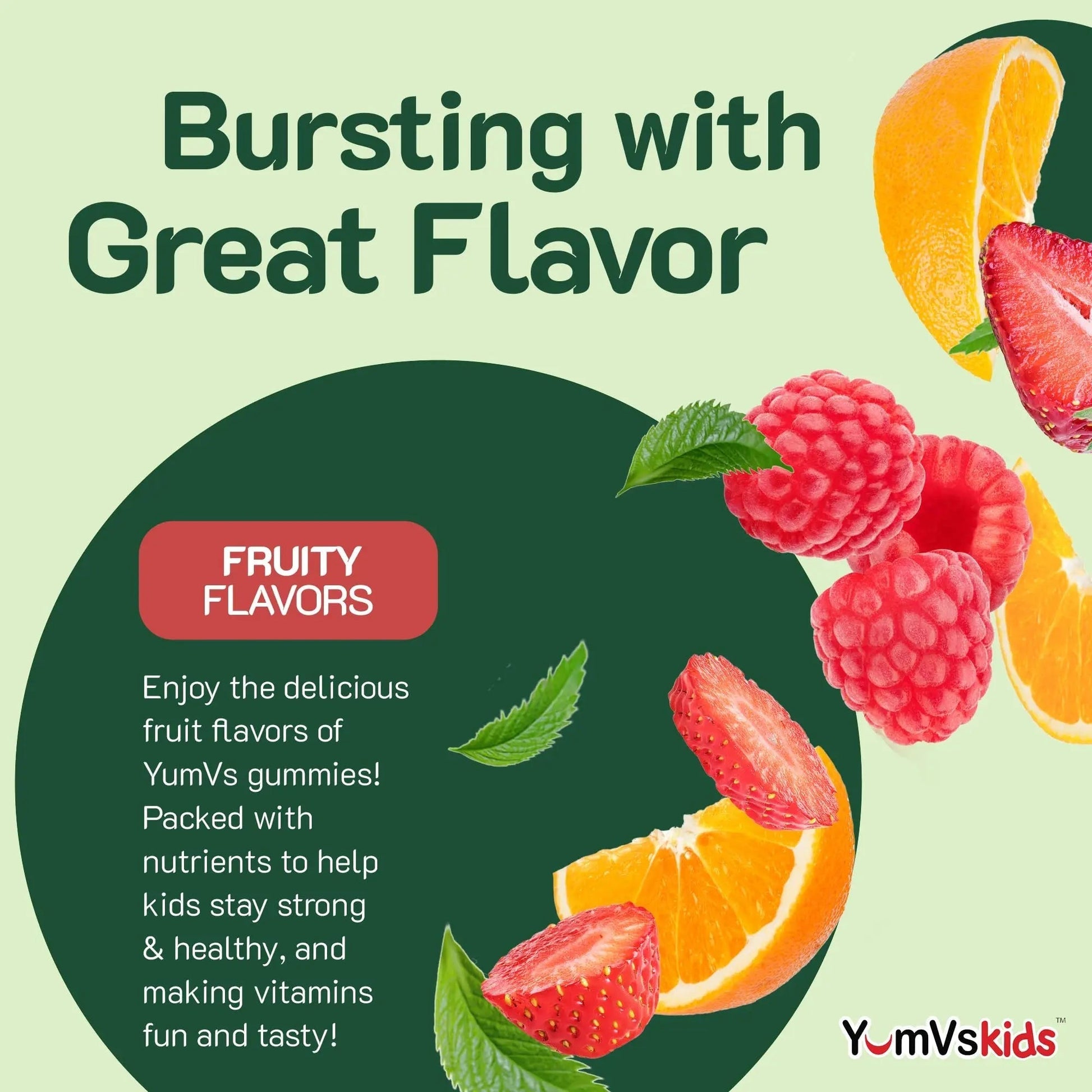 YumVs Kids Multivitamin Gummies - Fruit Flavored Chewable Children's Multivitamin - Kids Vitamins Multivitamin Gummy with 12 Minerals & Vitamins A C D3 E B6 B12 YUM-V'SAu supplements