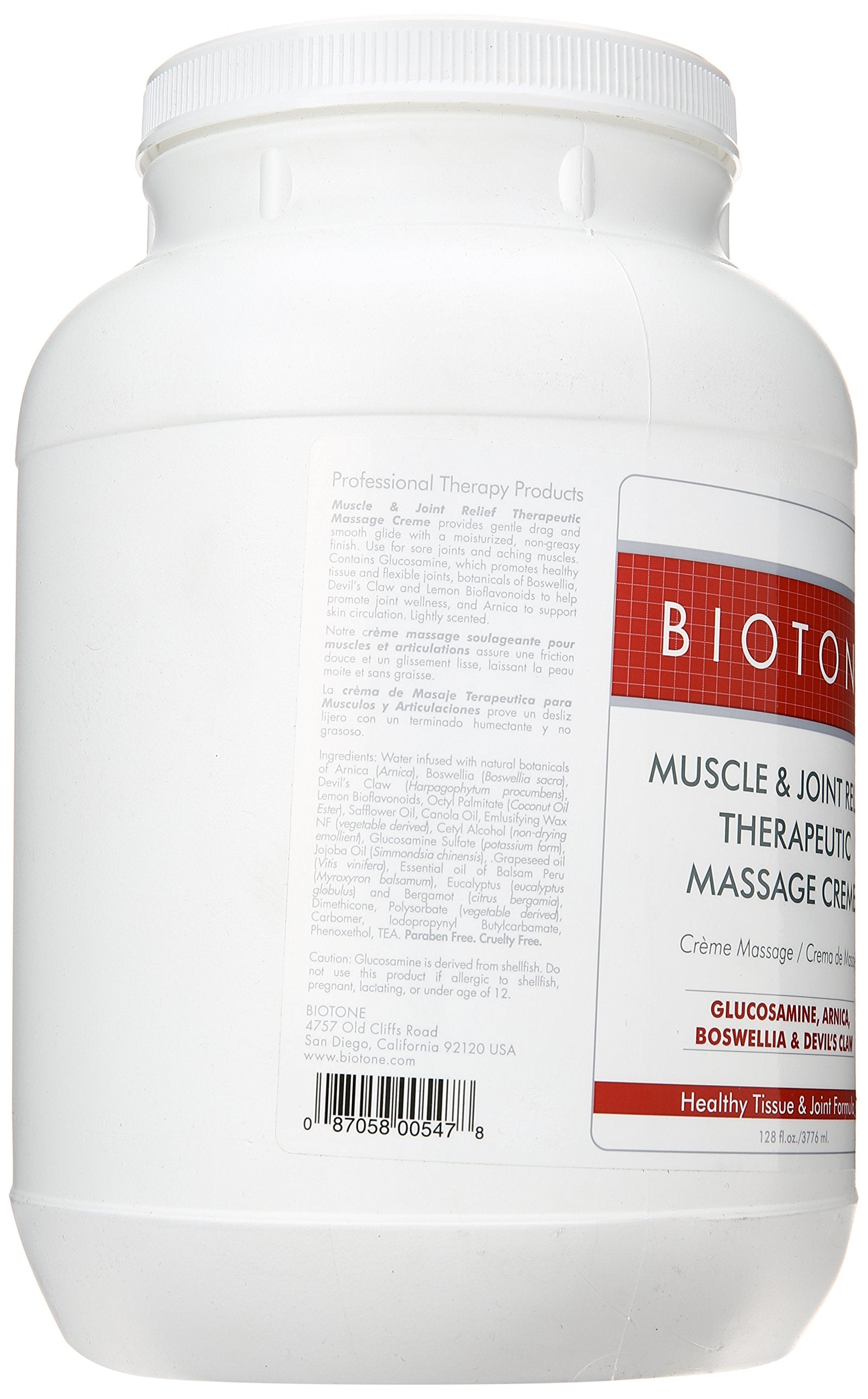 Biotone Muscle & Joint Therapeutic Massage Creme 1Gallon BIOTONEAu supplements