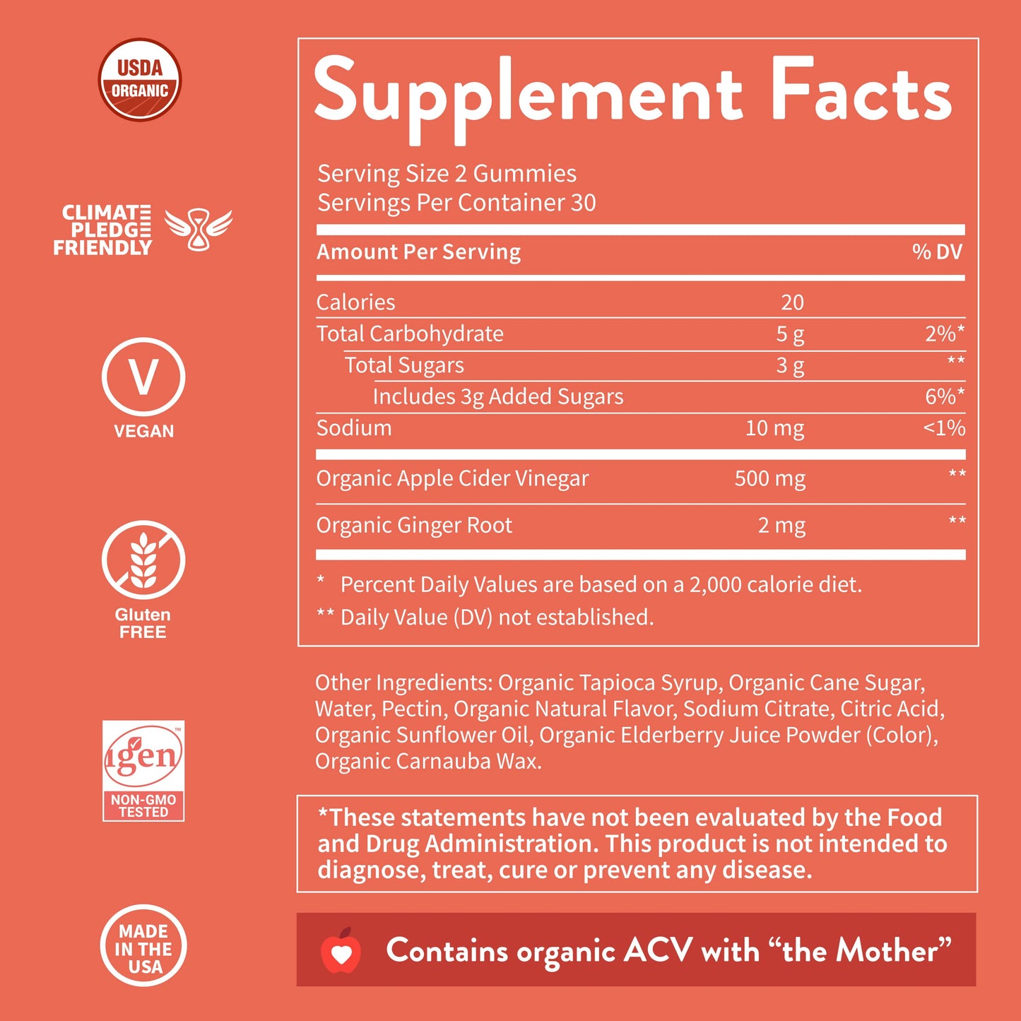 WellPath ACV Gummies with The Mother - USDA Organic, Vegan, Raw Apple Cider Vinegar WellPathUS supplements