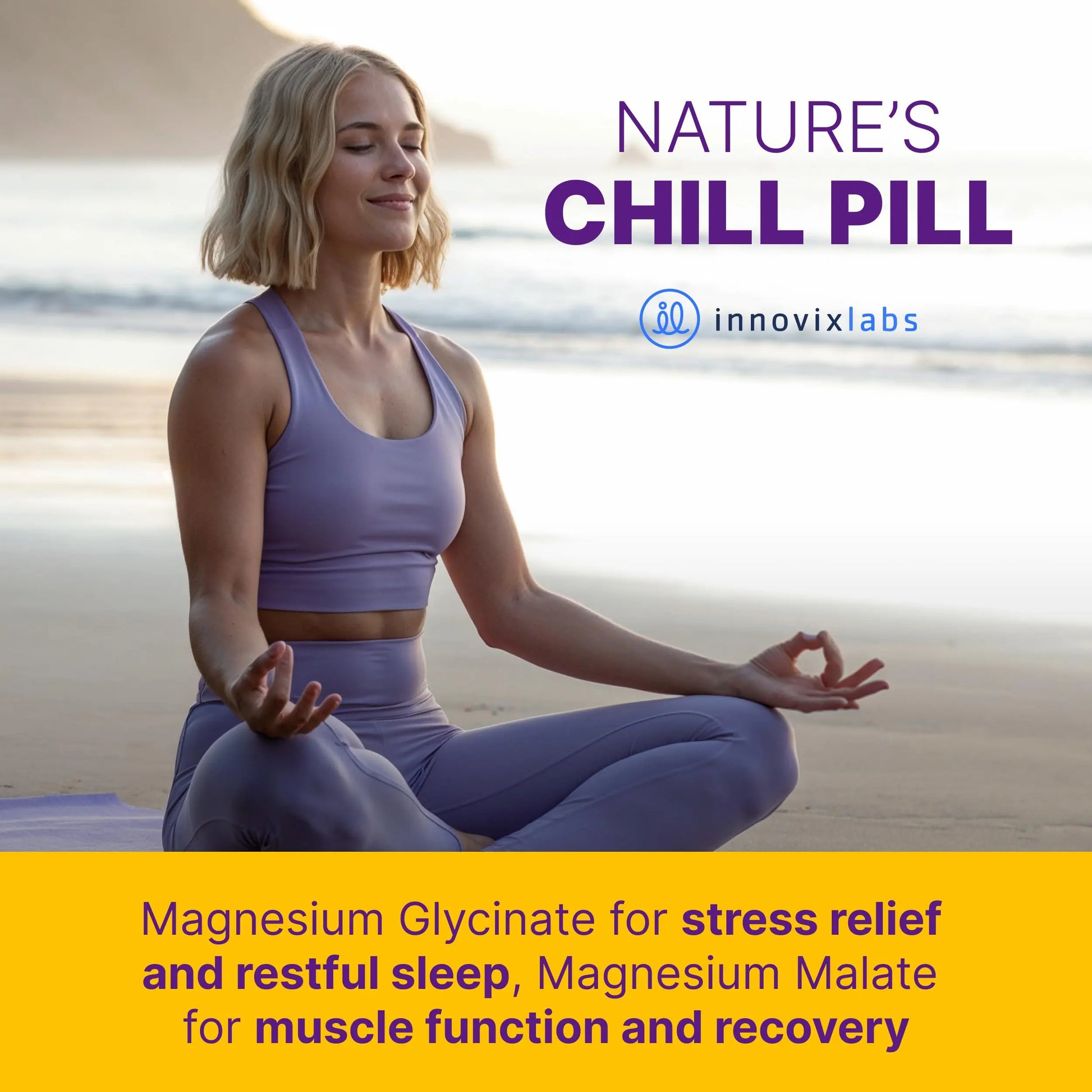 InnovixLabs Advanced Magnesium Capsules - 150 Ct, 210 mg - Chelated Glycinate and Malate - High Absorption, Promotes Relaxation, Bones, Muscle Health, Vegan Malate Sleep Supplement InnovixLabsnz supplements
