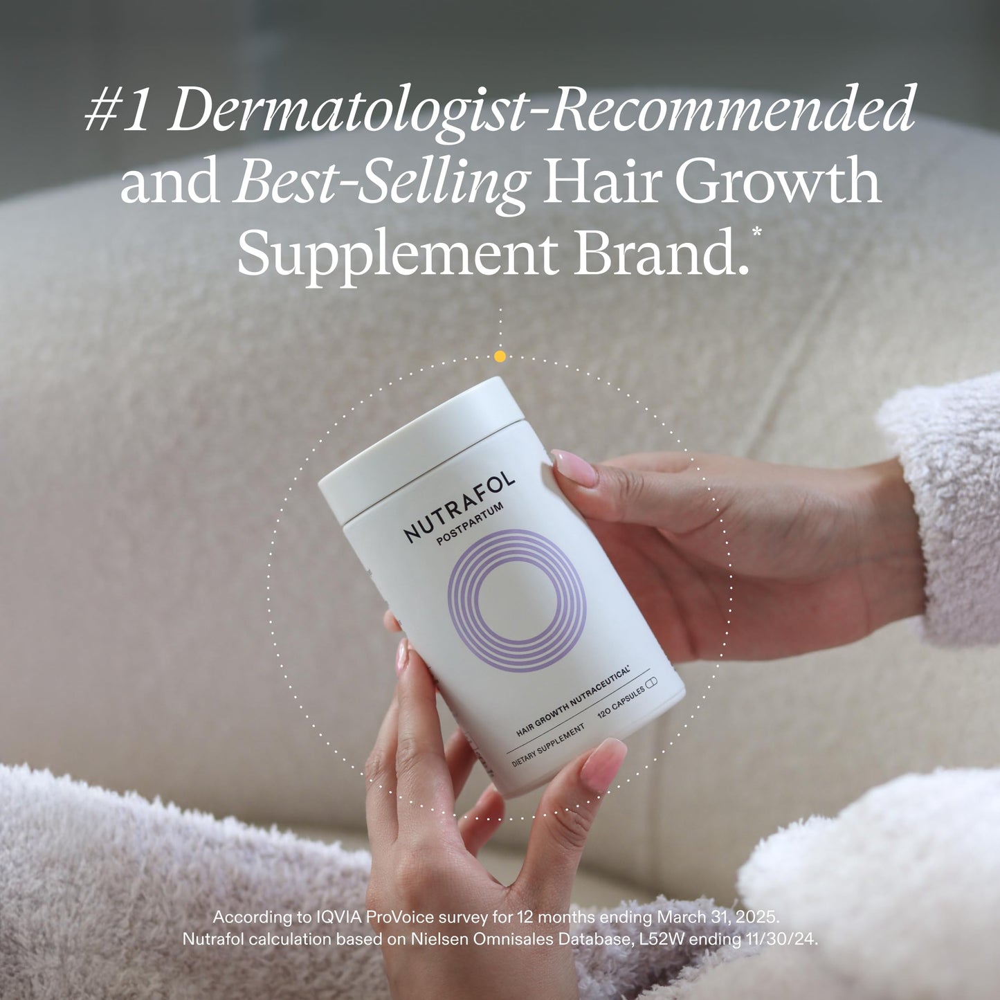 Nutrafol Postpartum Hair Growth Supplements, Clinically Tested for Visibly Thicker Hair and Less Shedding, Breastfeeding-friendly - 1 Month Supply NutrafolUS supplements