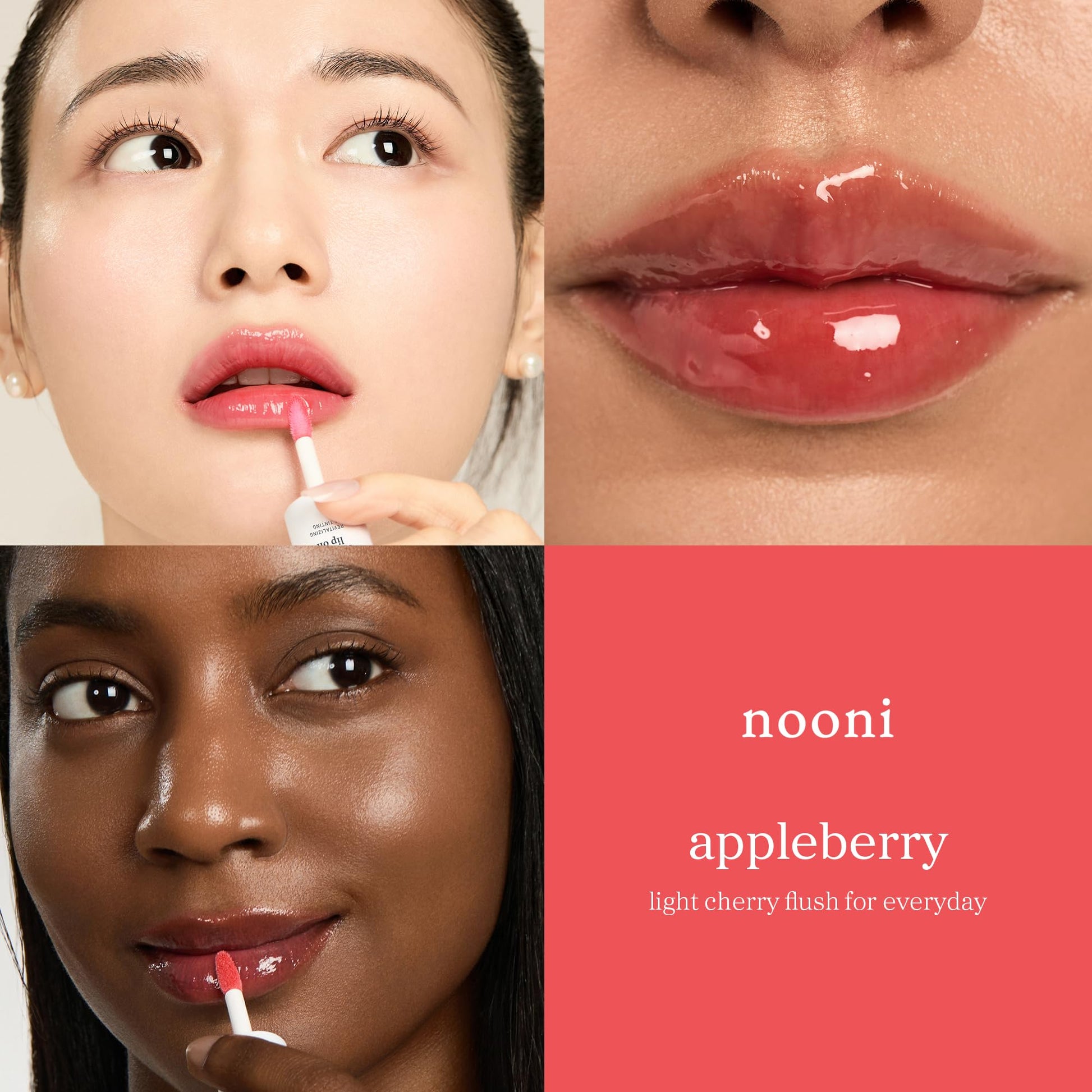 NOONI Korean Lip Oil - Appleberry | Long-Lasting, Moisturizing, Plumping, Revitalizing for Dry Lips, Waterproof, No Peel Off, Hydrating, Nourishing Crystal Clear, Stocking Stuffers, 0.12 FL Oz NOONIAu supplements