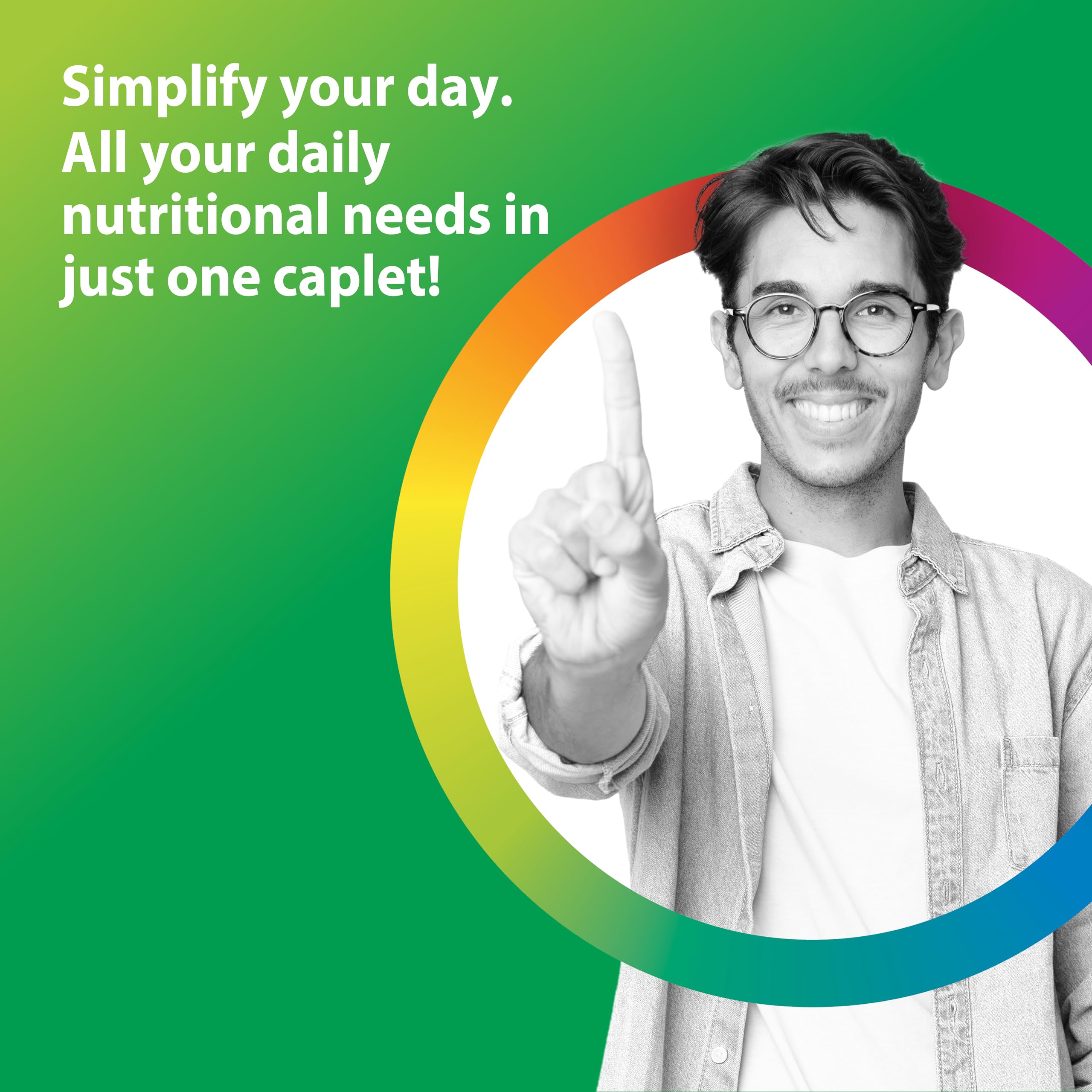 Rainbow Light Mens Multivitamin One + | 30 Caplets | Real Food Nutrients, Digestive Enzymes & Probiotics Rainbow LightAu supplements