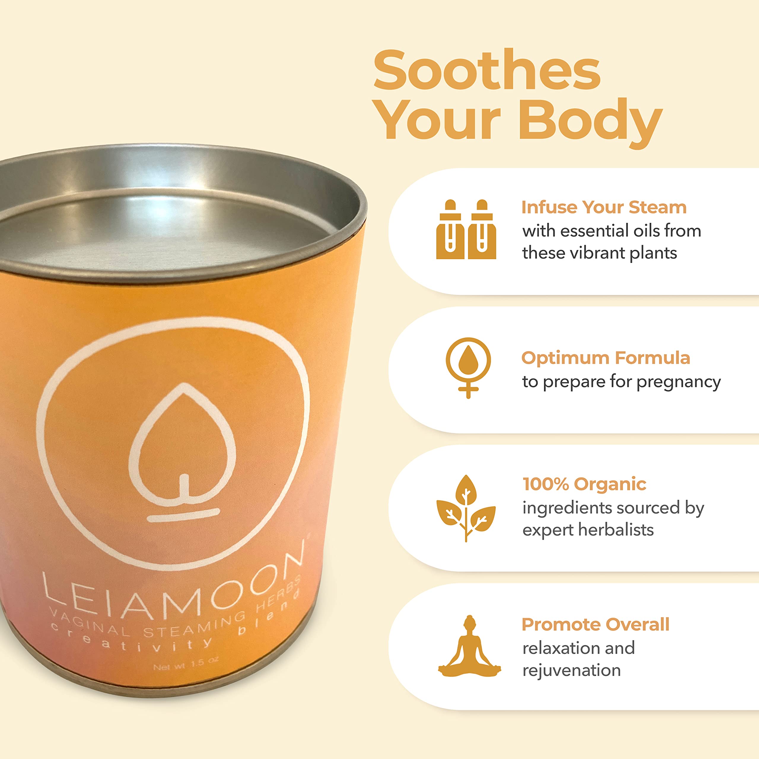 Yoni Steam Herbs Creativity Blend, Receptivity & Fertility Yoni Herbs for Cleansing and Toning LeiamoonAu supplements