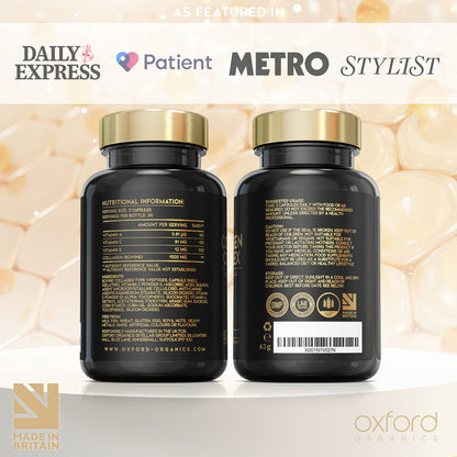 Advanced Collagen Complex | 1593mg Vitamin Boosted Complex for Glowing Hair, Skin & Nails Oxford OrganicsUS supplements