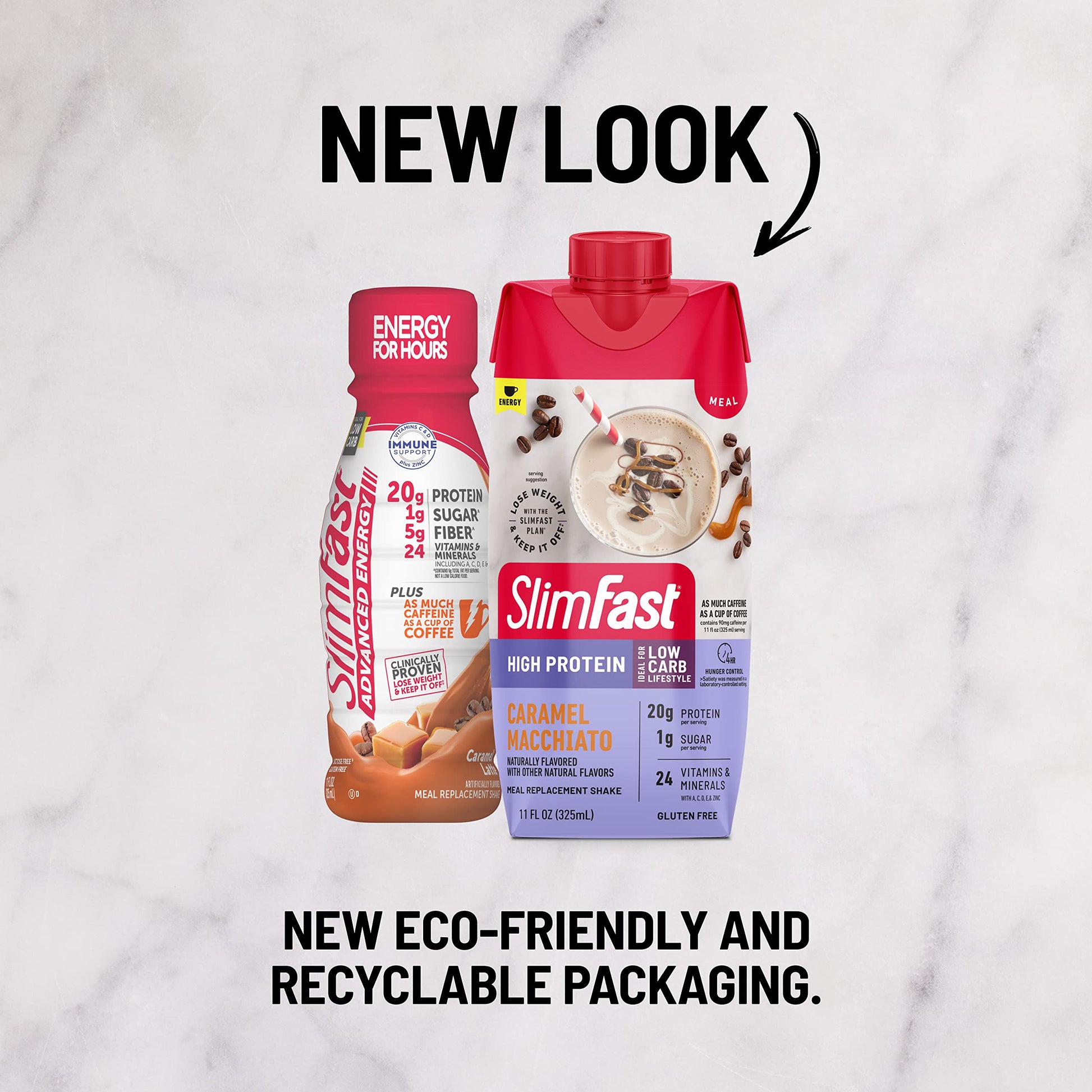 SlimFast Protein Shake with Caffeine, Caramel Macchiato- 20g Protein SlimFastAu supplements