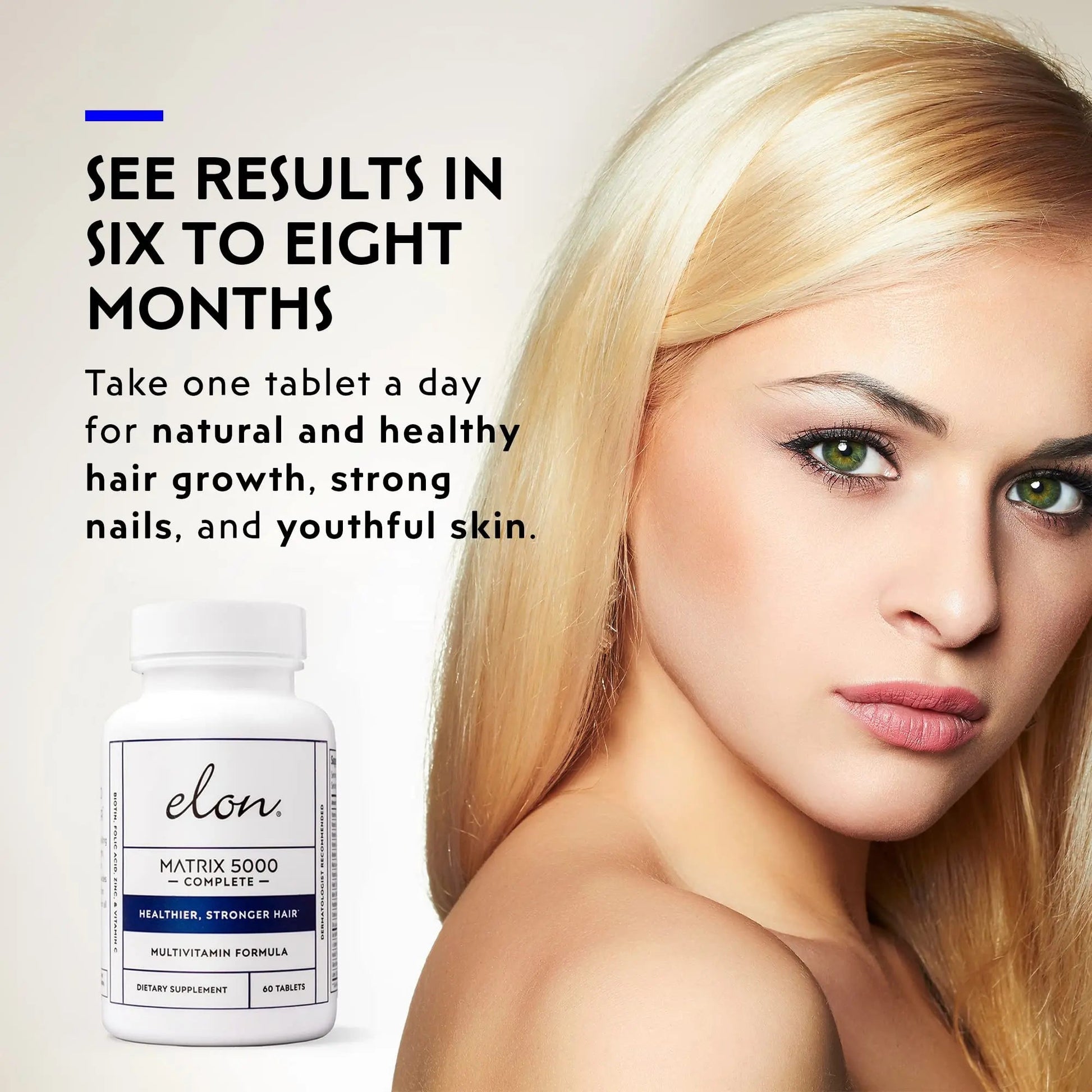 Elon Matrix 5000 Complete Multivitamin — Skin, Hair and Nail Growth Vitamins — Healthy Hair Growth Vitamins for Women & Men ElonAu supplements