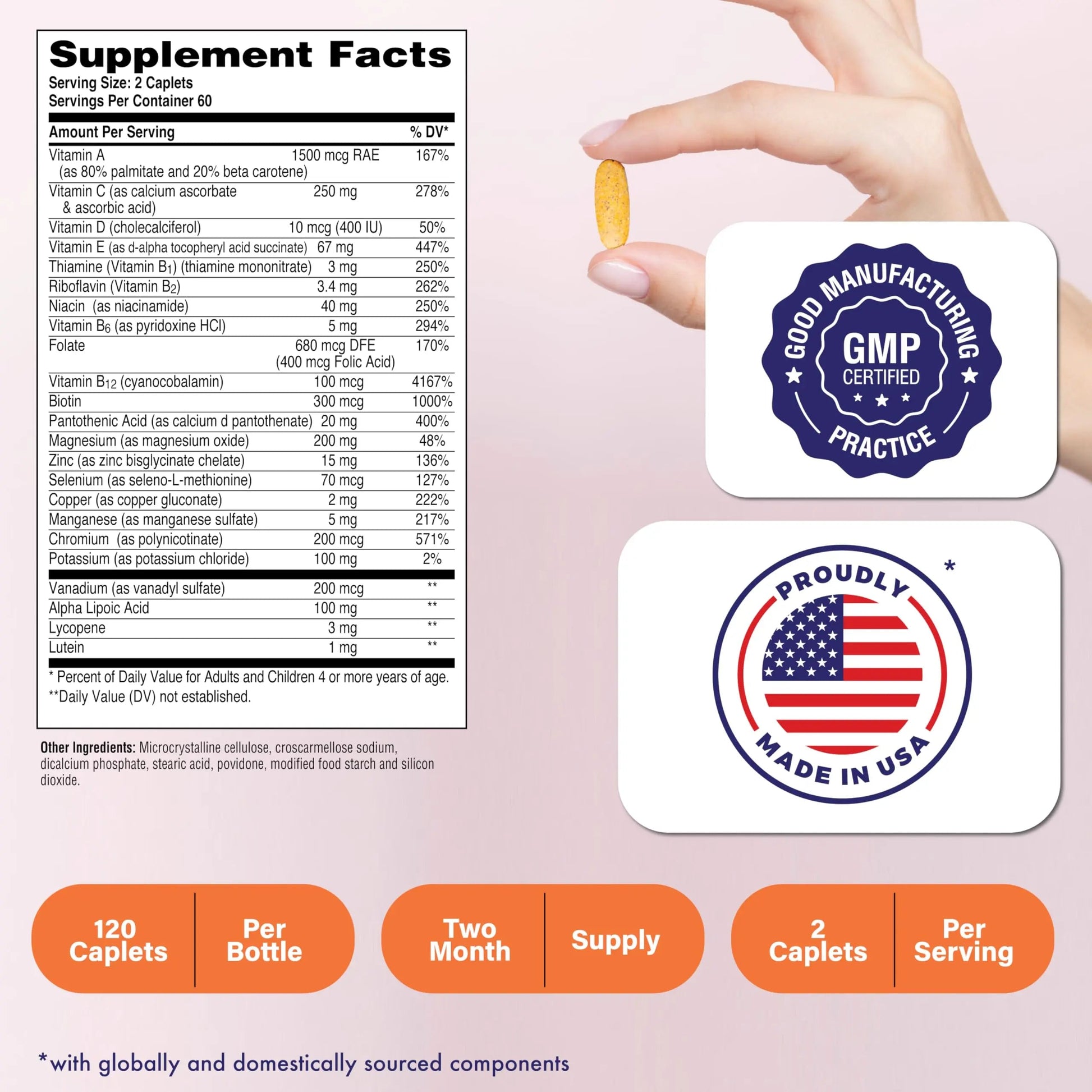 Health Thru Nutrition Ultra-Betic Multivitamin 120 Count | Supports Nerve, Vision, Energy | with ALA, Lycopene | Health Thru NutritionAu supplements