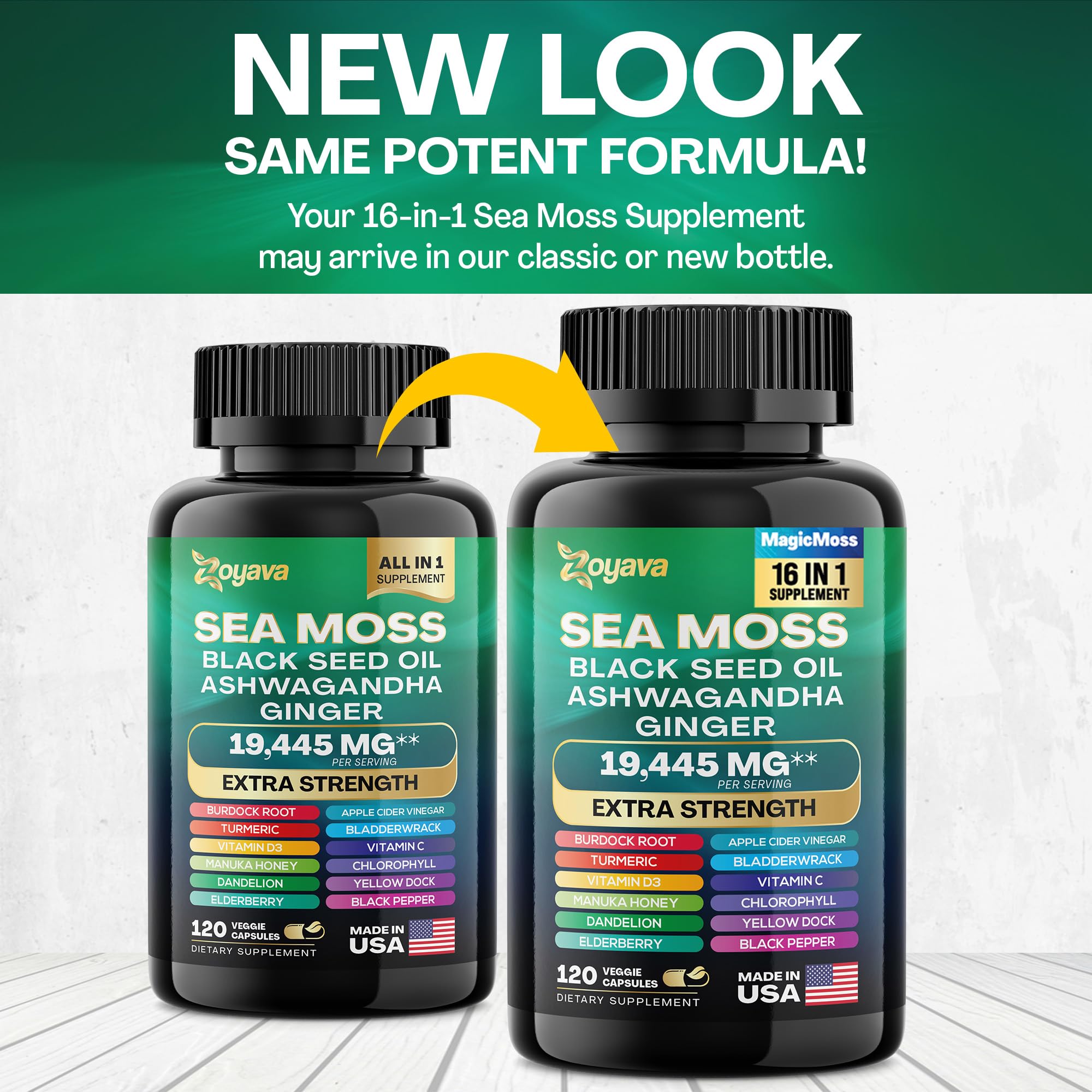 Zoyava Sea Moss 7000mg Black Seed Oil 4000mg Ashwagandha 2000mg Turmeric ZoyavaUS supplements