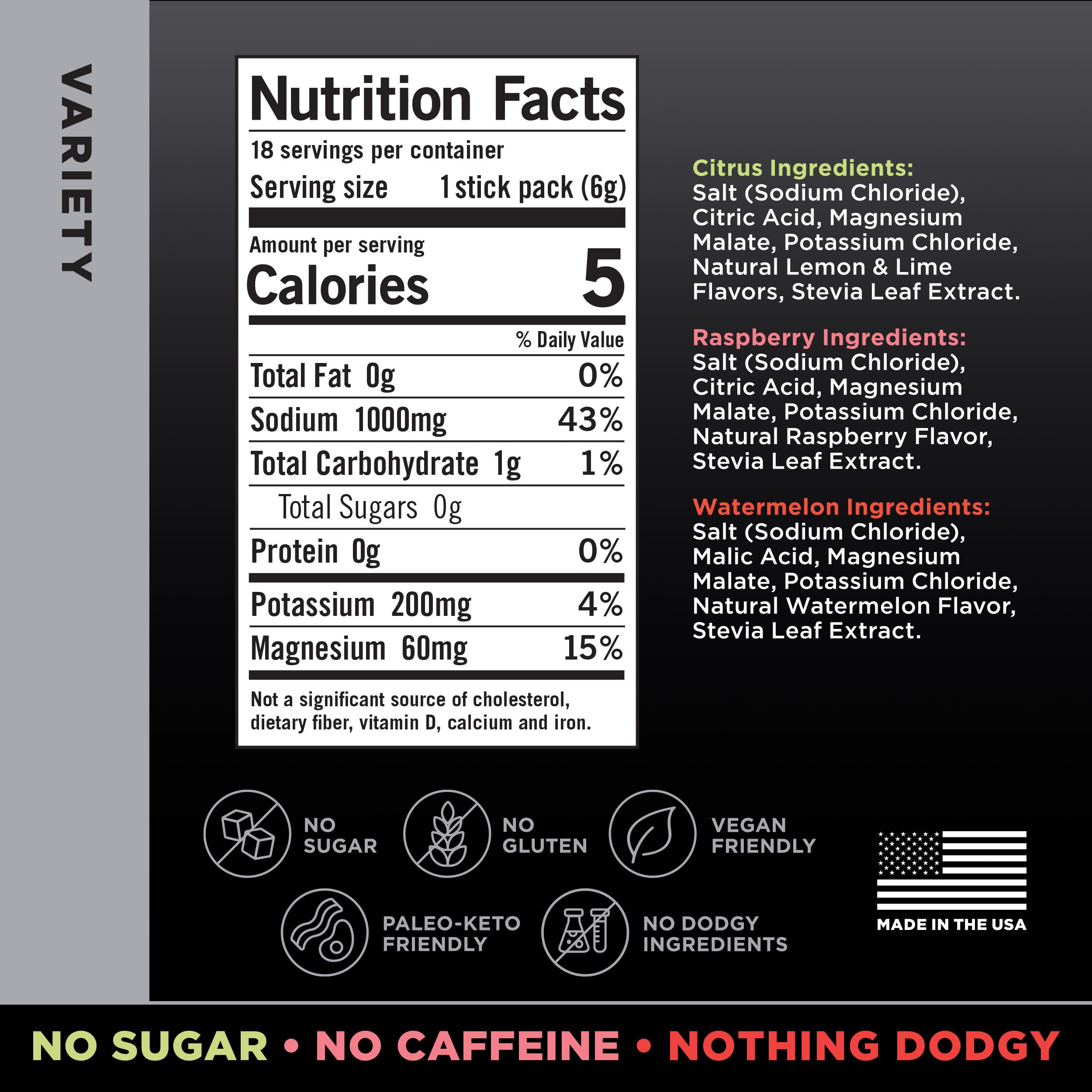 LMNT Zero Sugar Electrolytes - Variety Pack Bundle | Drink Mix | 54-Count Drink LMNTUS supplements
