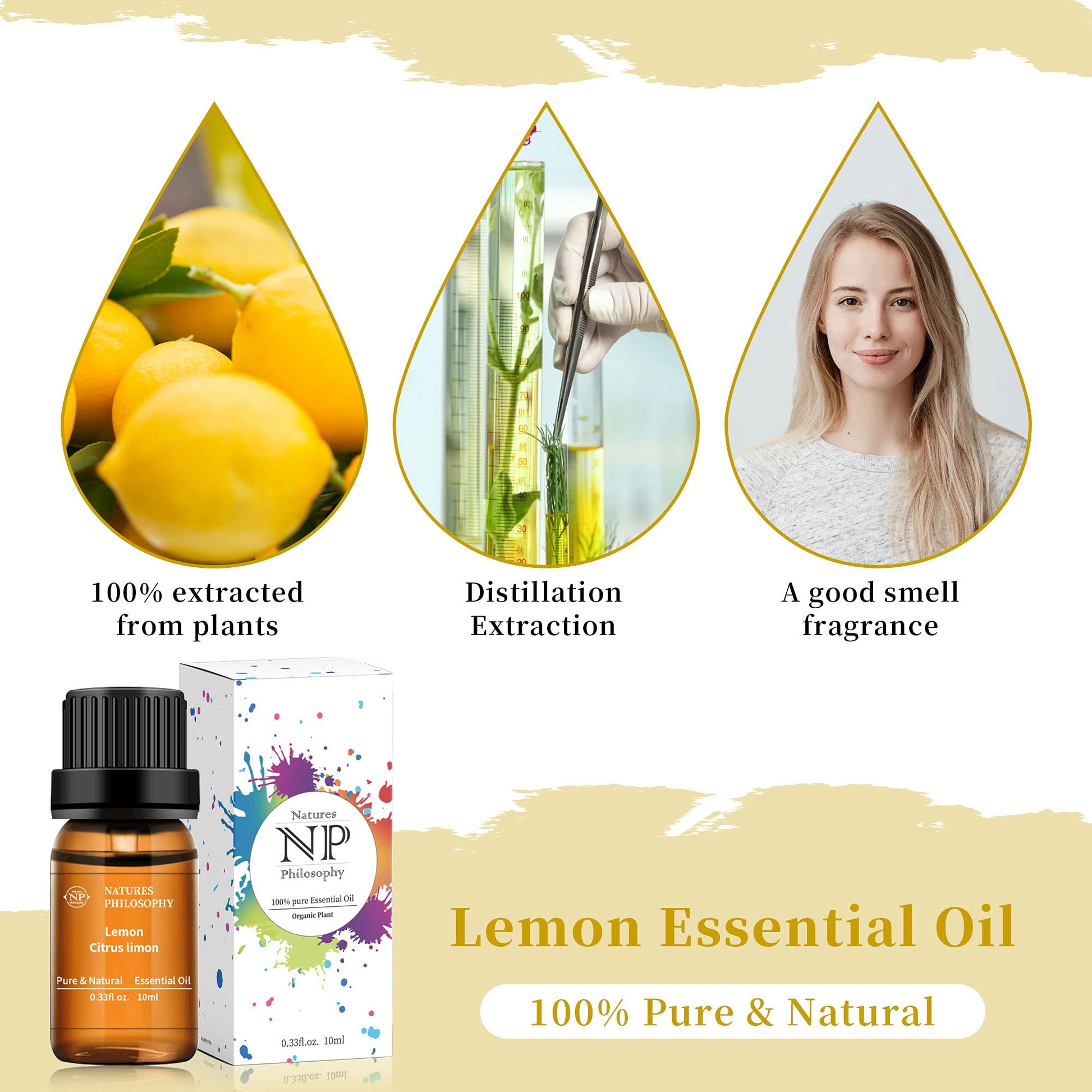 Lemon Essential Oil,100% Pure Organic Essential Oils for Aromatherapy, Diffuser, Massage, Soap Making NP NATURES PHILOSOPHYAu supplements