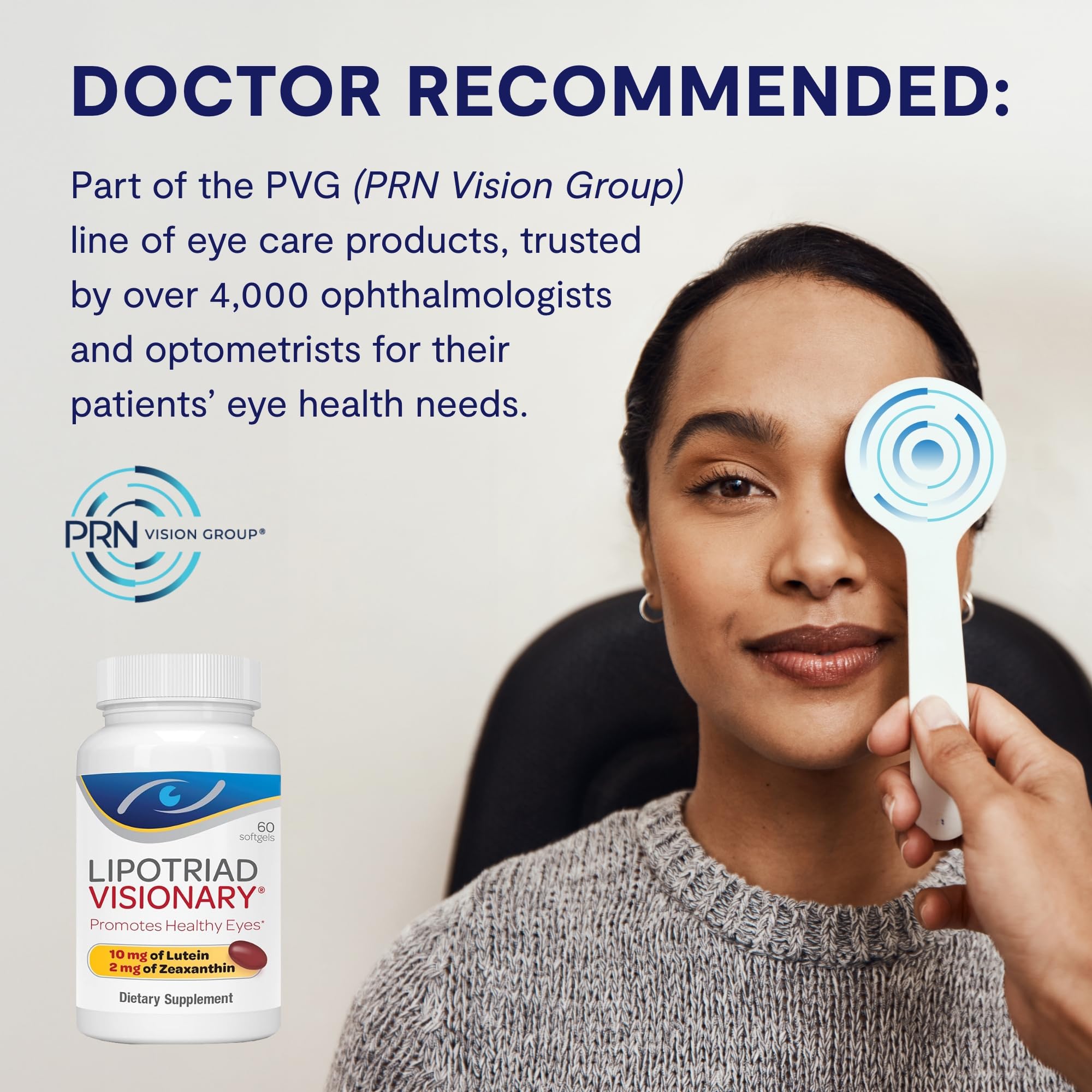 Lipotriad Visionary Eye Vitamins – 60 Capsules – Lutein and Zeaxanthin Supplements with Other AREDS 2® Ingredients to Support Eye Health LipotriadAu supplements