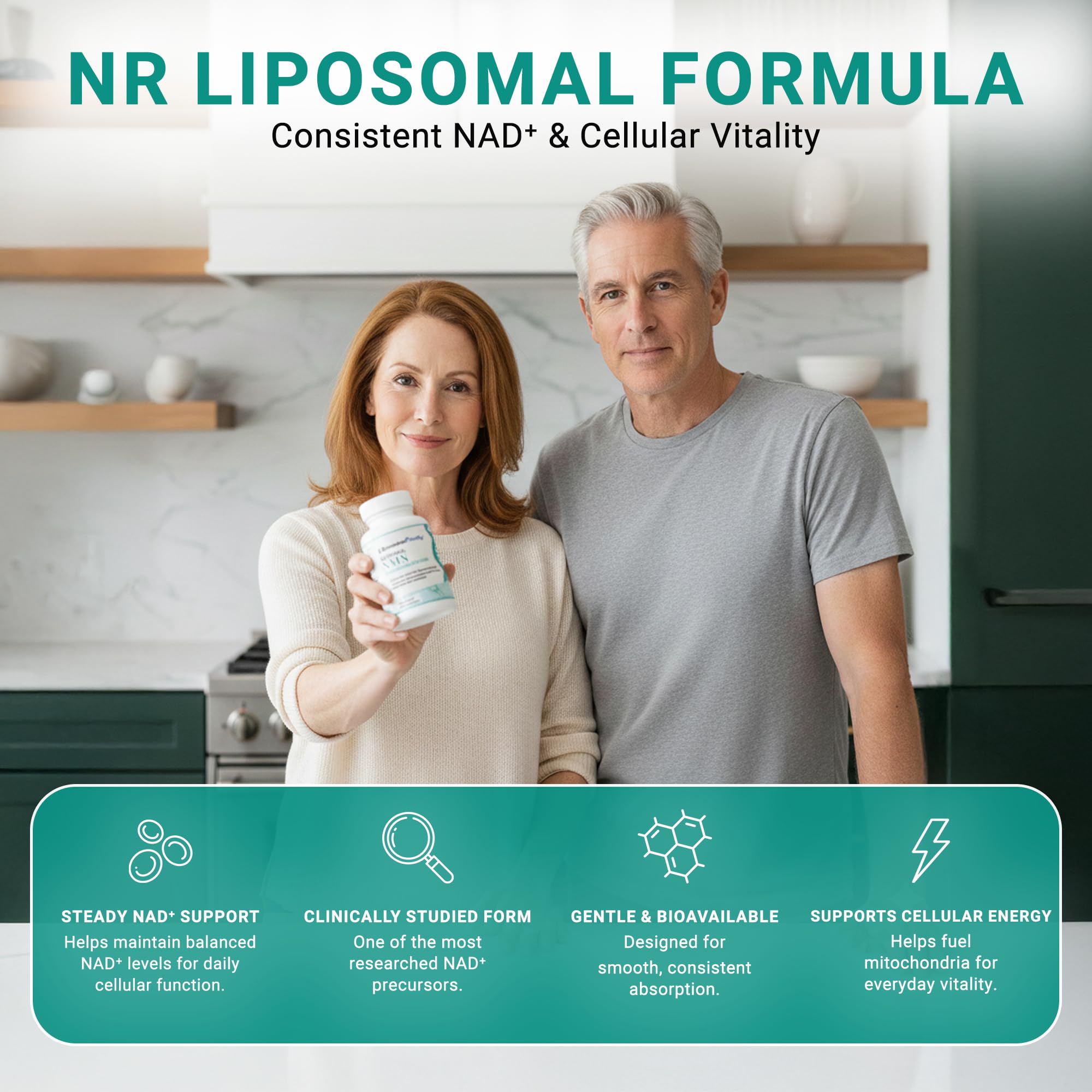 GenuinePurity Liposomal NR 300mg Nicotinamide Riboside Supplement | Advanced NAD Boost for Cellular Energy and Mitochondrial Function | Gluten Free, Vegan, USA Made, Non-GMO | 60 Capsules GenuinePurityAu supplements
