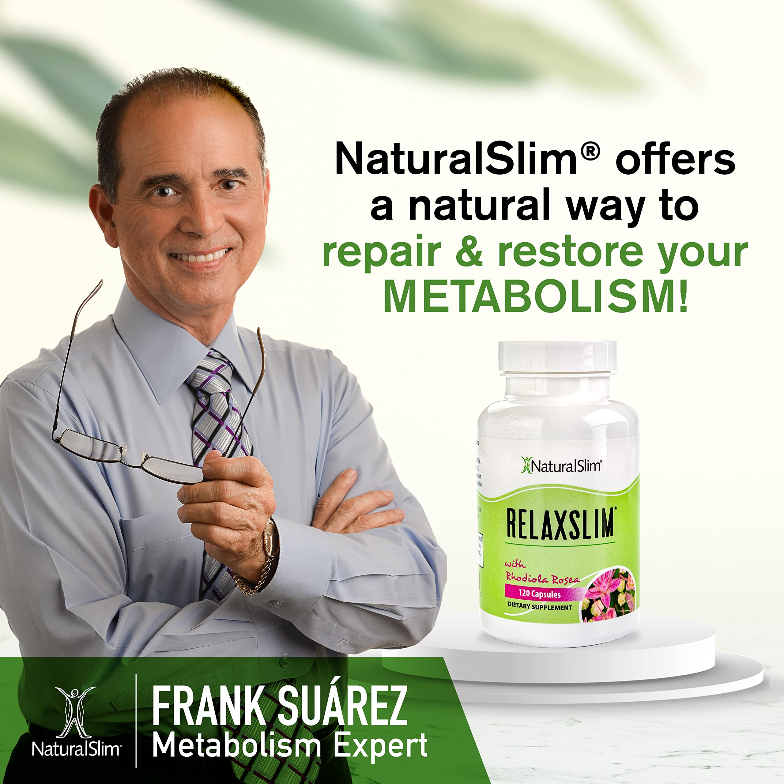 Naturalslim Relaxslim for Metabolism, Helps Control Appetite, Fat & Stress Support - Adaptogen Supplements NaturalSlimUS supplements