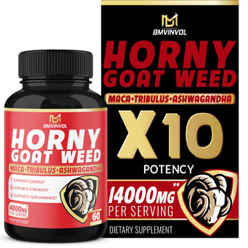 BMVINVOL Horny Goat Weed Capsules, Boost Energy,14000mg Herbal BMVINVOLUS supplements