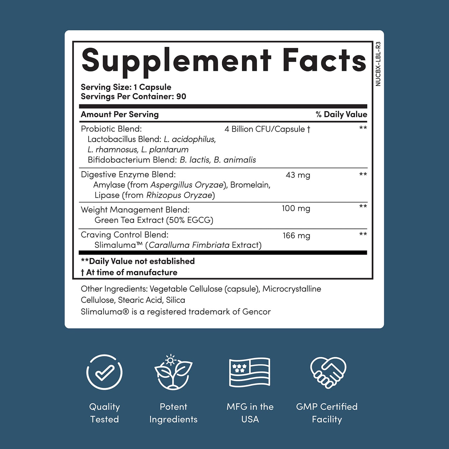 Nucific® Bio-X4 4-in-1 Weight Management Probiotic Supplement, 90 Count. NucificUS supplements