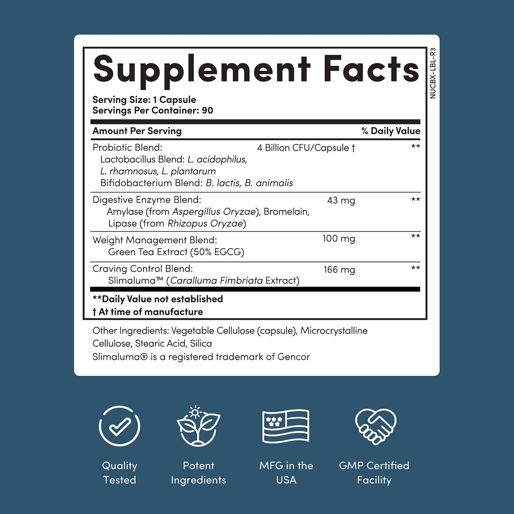 Nucific® Bio-X4 4-in-1 Weight Management Probiotic Supplement, 90 Count. NucificUS supplements