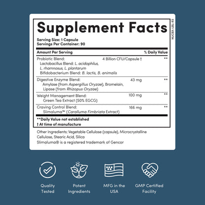 Nucific® Bio-X4 4-in-1 Weight Management Probiotic Supplement, 90 Count. NucificUS supplements