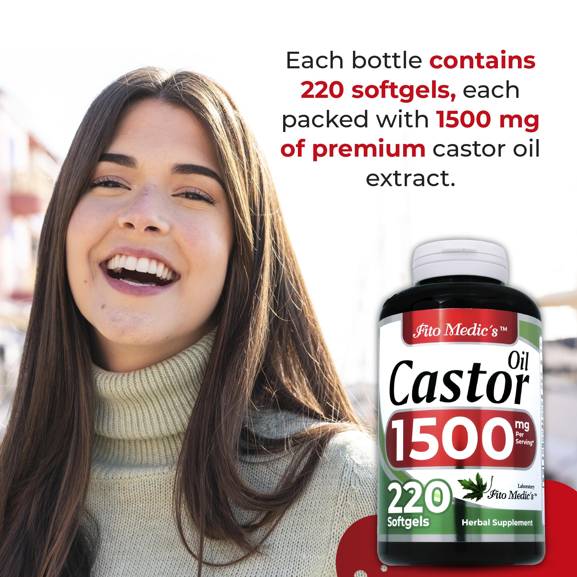 Lab | castor oil pills |220 softgels |1500 mg| castor oil capsules | castor oil capsules organic FITO MEDIC'SAu supplements