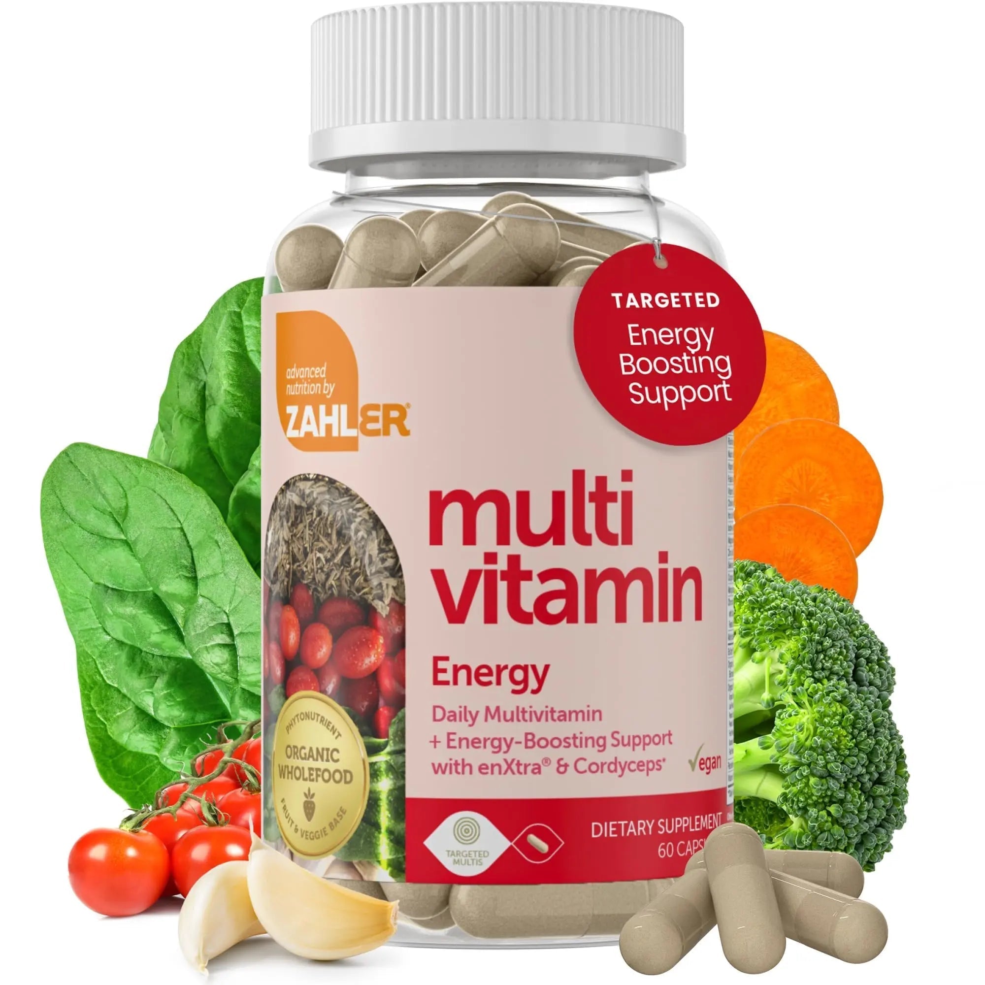 Zahler - Daily Multivitamin for Women & Men with Energy Vitamins, Minerals & Iron (60 Count) Kosher Men & Womens Multivitamins for Healthy Energy ZahlerAu supplements