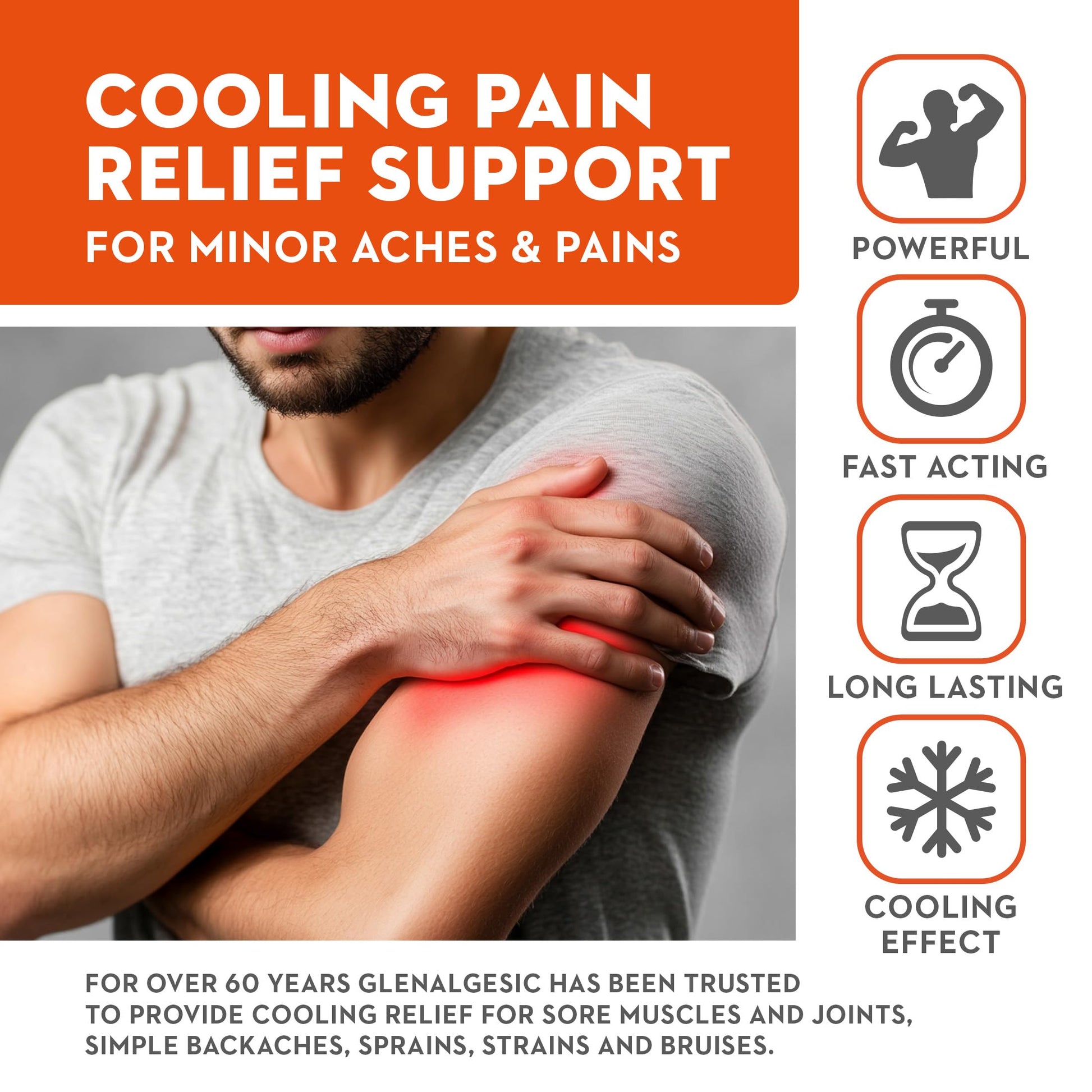 Vitaminerals 171 Glenalgesic® Pain Support Analgesic Balm, Muscle & Joint | Maximum Strength | Menthol | Camphor (8 oz) VitamineralsAu supplements