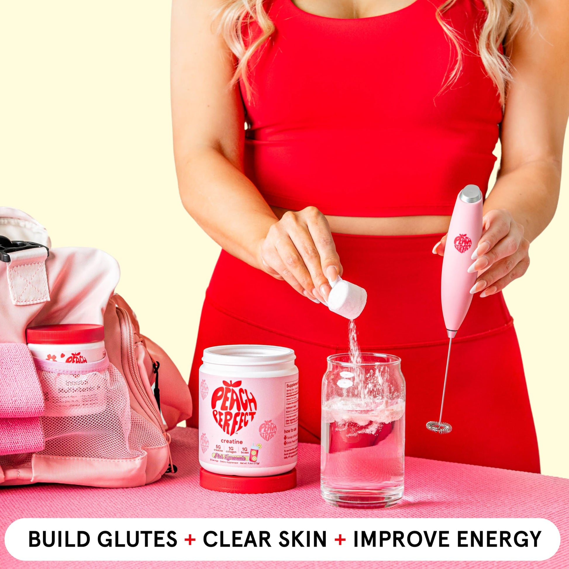 Peach Perfect Creatine Blend for Women – Micronized Creatine Monohydrate with BCAA & Collagen for Glute Strength Support – Strawberry Acai – 30 Servings Peach PerfectAu supplements