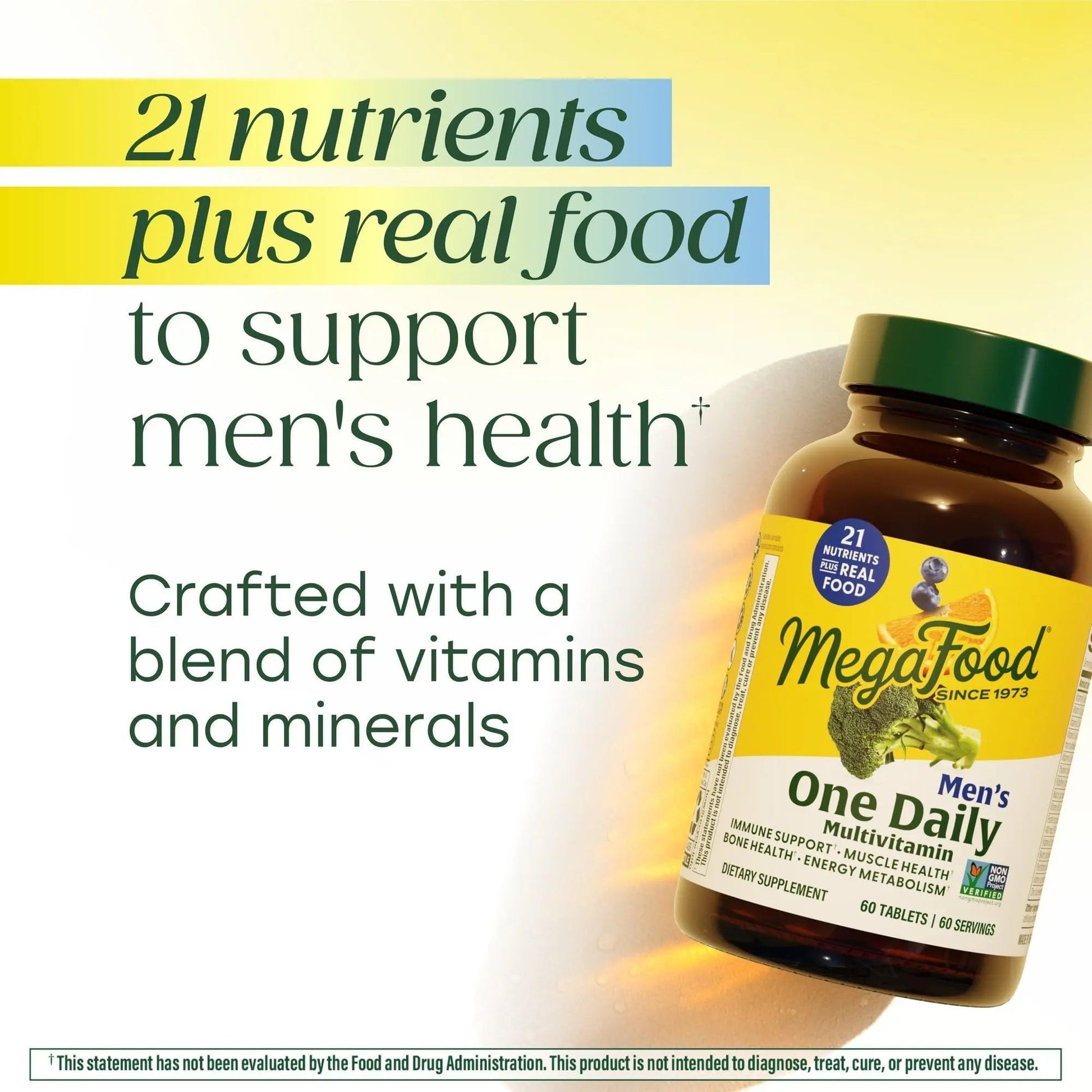 MegaFood One Daily Mens Multivitamins - Multivitamin for Men - Vitamin C, Vitamin D3 & Vitamin B12 - Muscle, Energy Metabolism & Immune Support MegaFoodAu supplements
