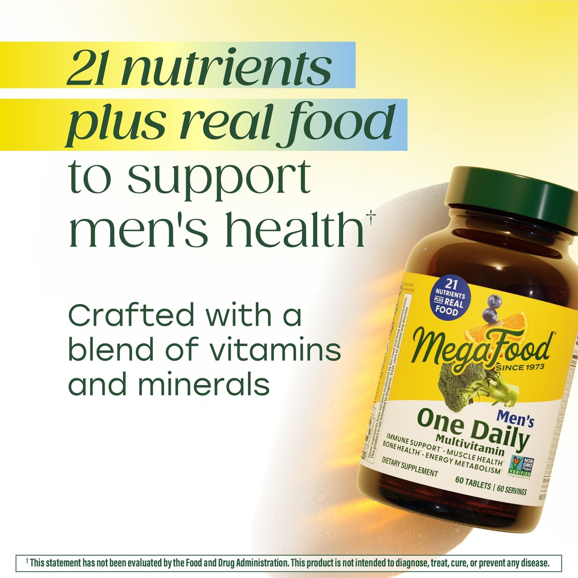 MegaFood One Daily Mens Multivitamins - Multivitamin for Men - Vitamin C, Vitamin D3 & Vitamin B12 - Muscle, Energy Metabolism & Immune Support MegaFoodAu supplements