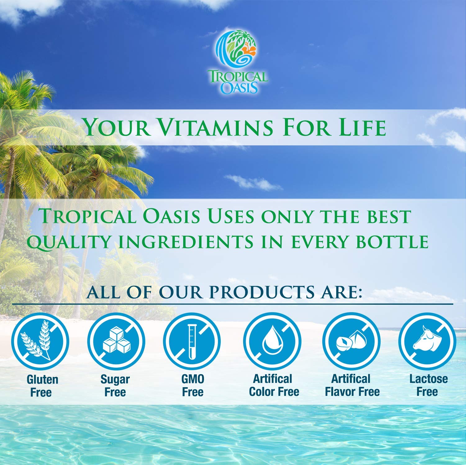 Tropical Oasis Mega Plus - Liquid Multivitamin and Mineral Supplement – Includes 85 Vitamins & Minerals, 20 Amino Acids + CoQ10, Grape Seed Extract & Organic Aloe Vera - 32oz, 32 Servings, 33460 Tropical OasisAu supplements