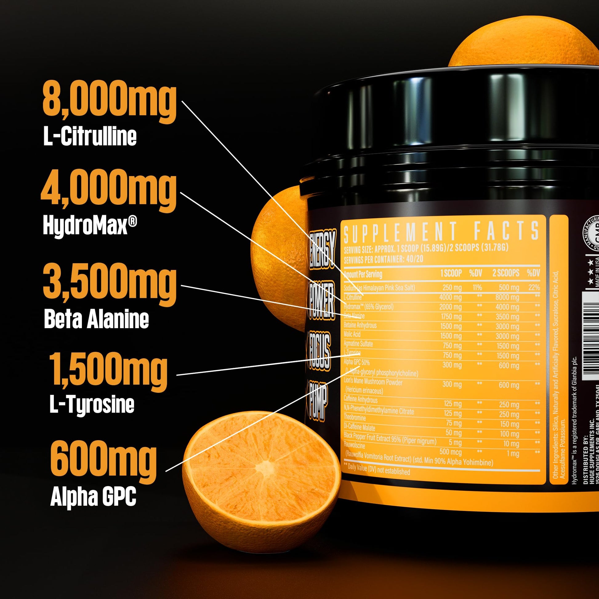 Huge Supplements Wrecked Pre-Workout, 30G+ Ingredients Per Serving to Boost Energy Huge SupplementsAu supplements