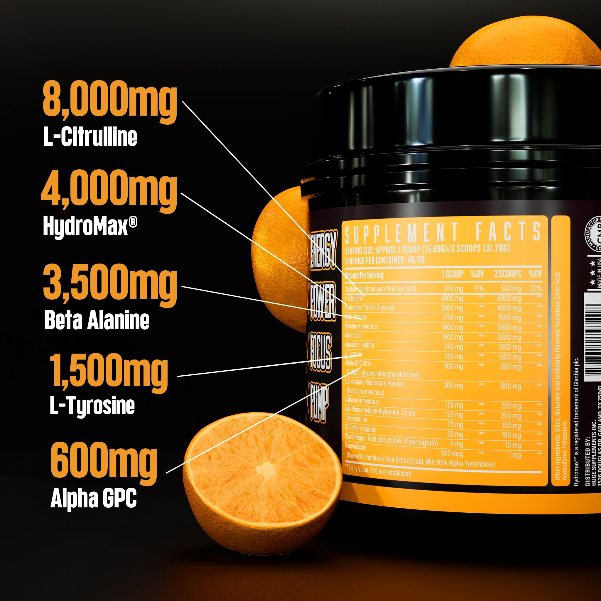 Huge Supplements Wrecked Pre-Workout, 30G+ Ingredients Per Serving to Boost Energy Huge SupplementsAu supplements