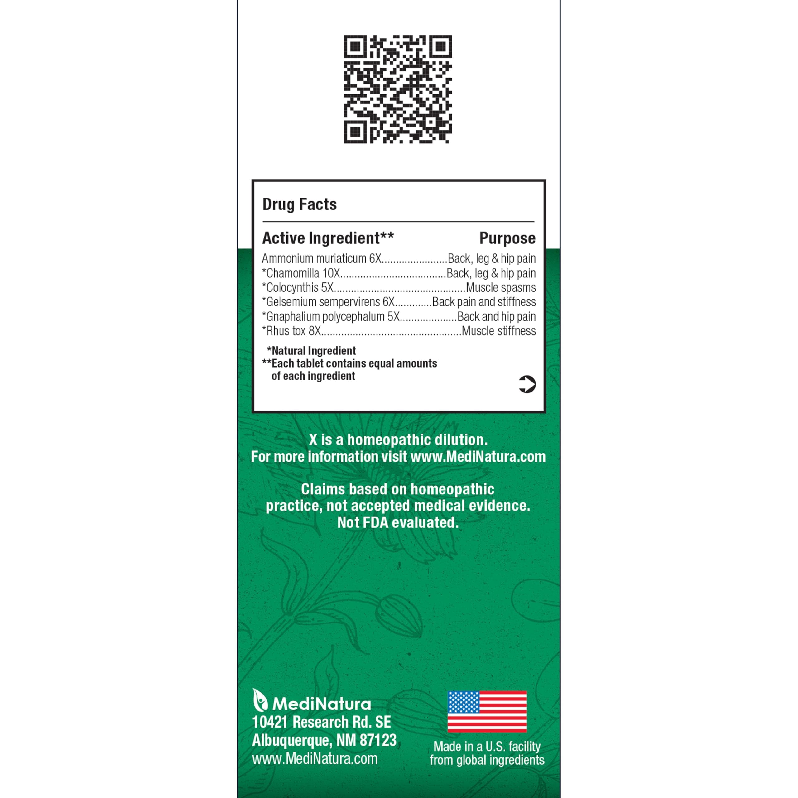 MediNatura BHI Back – Back Relief Tablets – Natural Homeopathic Formula for Muscle Stiffness & Muscle Spasms – Fast-Acting, Non-Drowsy – 100 Count MediNaturaAu supplements