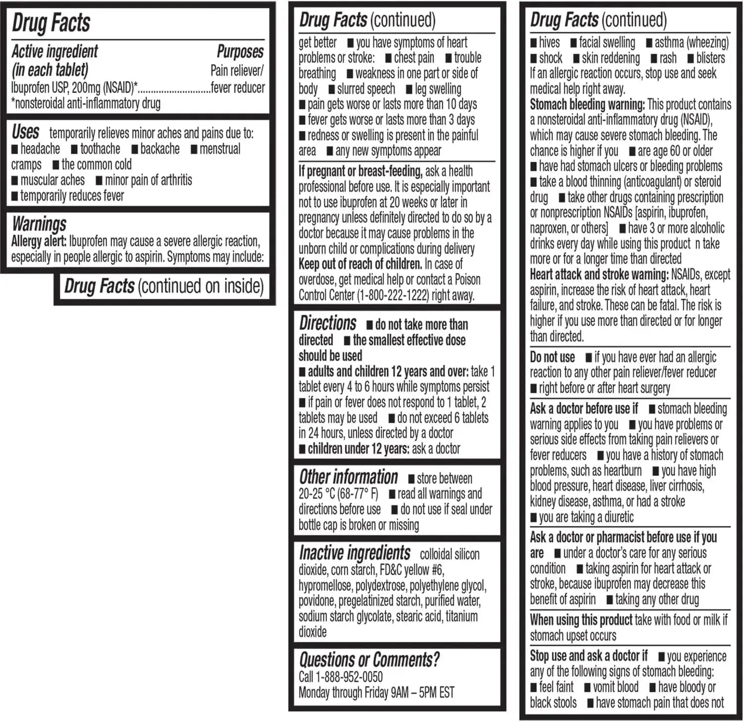 HealthA2Z® Ibuprofen 200mg | 500 Counts | Pain Relief | Body Aches | Headache | Arthritis | Cramps | Back Pain | Fever Reducer… (500 Count) HealthA2ZAu supplements
