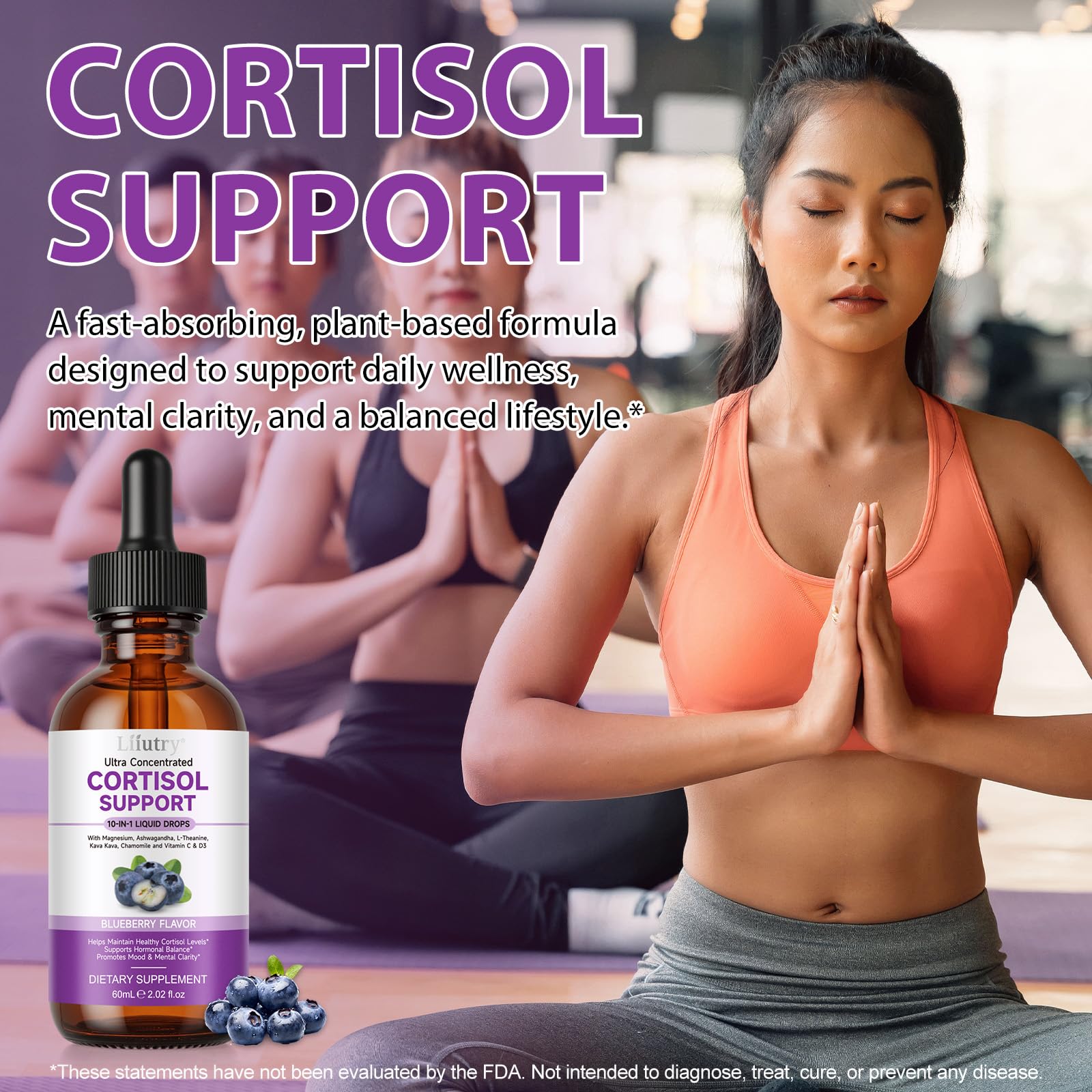 Cortisol Supplement Liquid Drops, Cortisol Supplements for Women & Men, 10 in 1 Cortisol Detox Manager Reducer with Magnesium, Ashwagandha, L-theanine, Hormone Balanced, Sleep Support - 2.02 fl.oz XCTTDXEHAu supplements