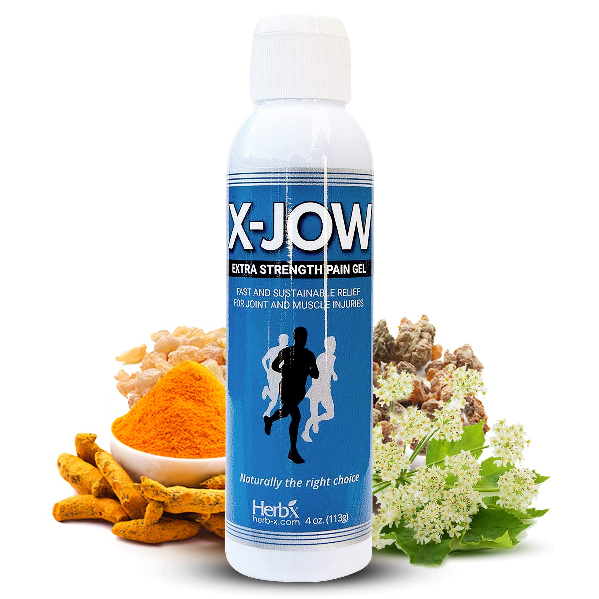 HerbX X-Jow Extra Strength Pain Relief Gel 4 oz - Herbal Massage Gel for Massage Therapy and Sports - Pain Terminator Cream for Muscles, Shoulders, and Joints Inflammation, Soreness and Discomfort x-jowAu supplements